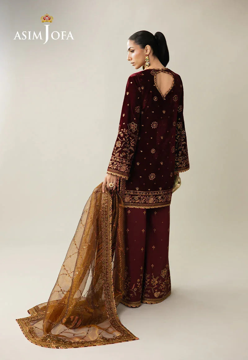 Asim Jofa | Makhmal Velvet 25 | AJULM-07 - Aqsa Fabrics