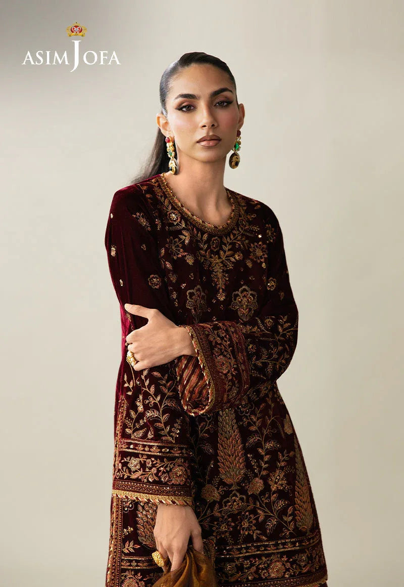 Asim Jofa | Makhmal Velvet 25 | AJULM-07 - Aqsa Fabrics