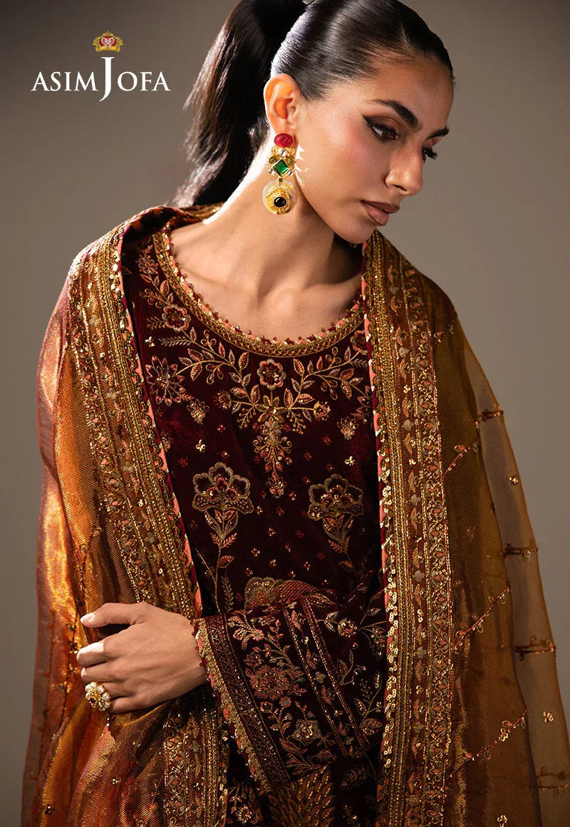 Asim Jofa | Makhmal Velvet 25 | AJULM-07 - Aqsa Fabrics