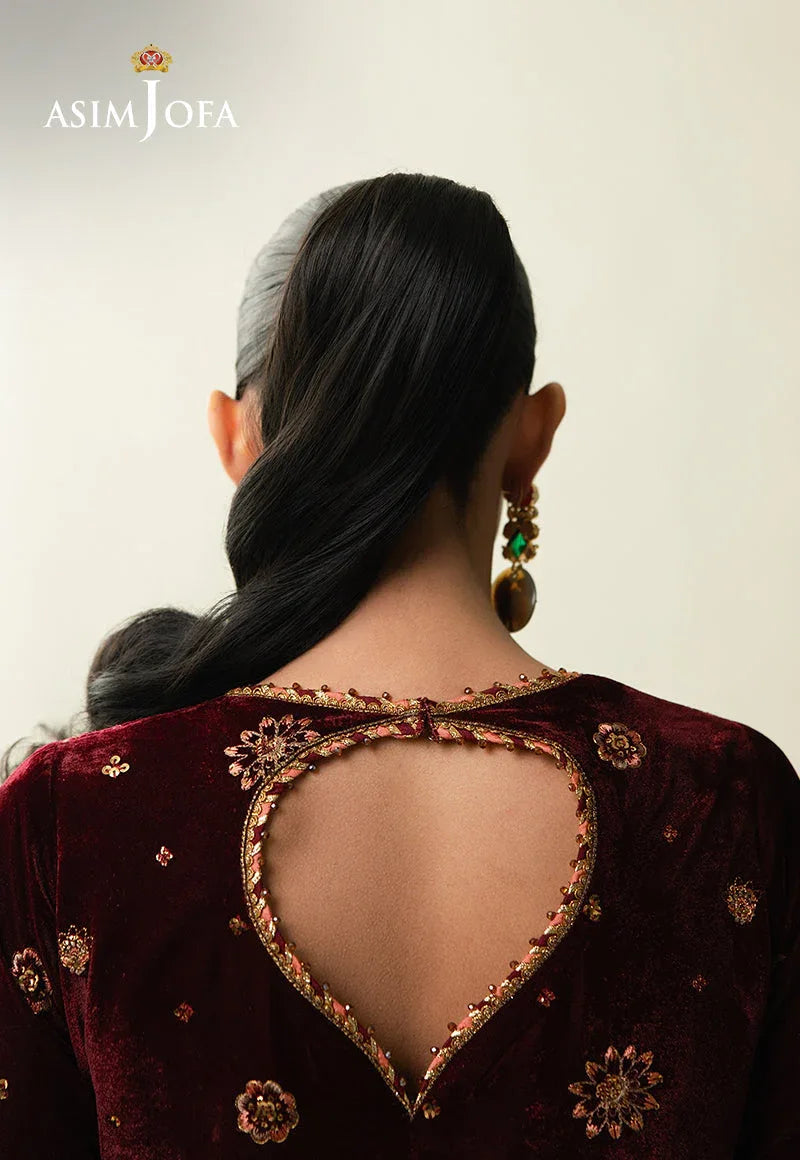 Asim Jofa | Makhmal Velvet 25 | AJULM-07 - Aqsa Fabrics
