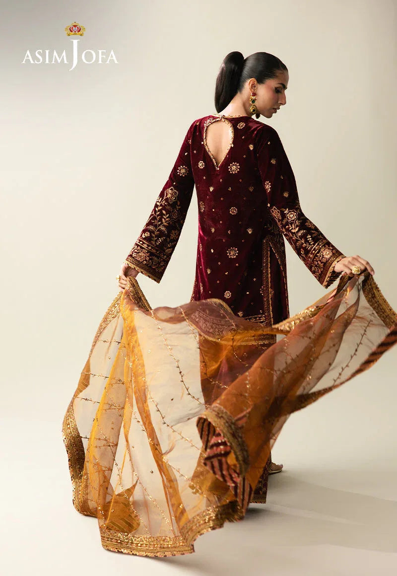 Asim Jofa | Makhmal Velvet 25 | AJULM-07 - Aqsa Fabrics