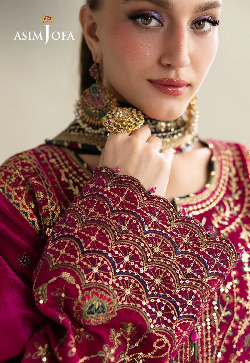 Asim Jofa | Makhmal Velvet 25 | AJULM-03 - Aqsa Fabrics