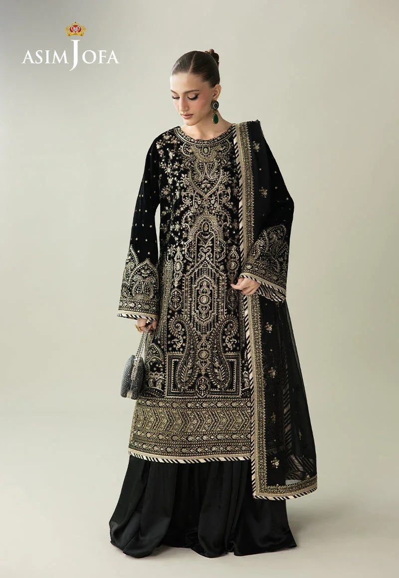Asim Jofa | Makhmal Velvet 25 | AJULM-01 - Aqsa Fabrics