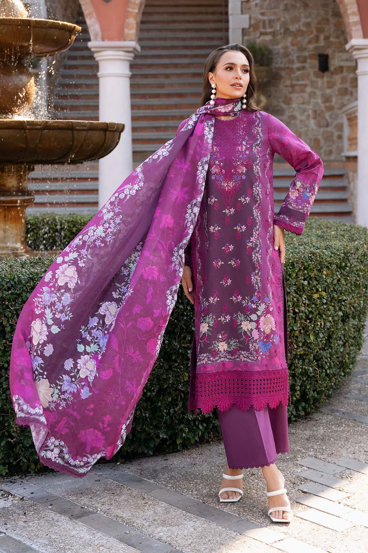 Afrozeh | Damask The Holiday Edit 25 | Eden B - Aqsa Fabrics