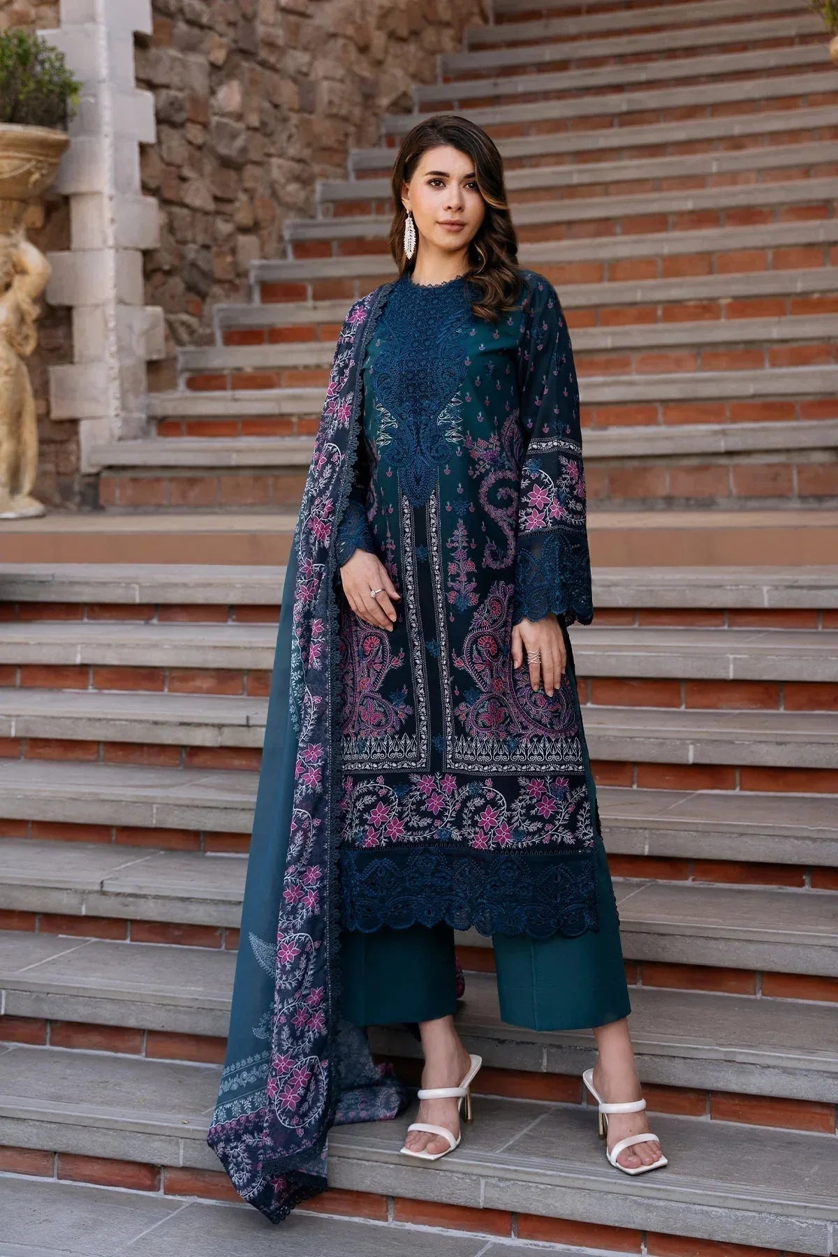 Afrozeh | Damask The Holiday Edit '25 - Lawn | Azrina B - Aqsa Fabrics
