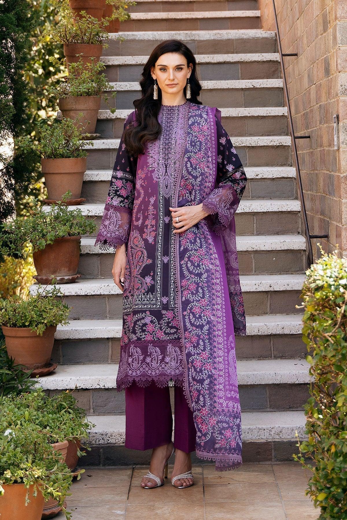 Afrozeh | Damask The Holiday Edit '25 - Lawn | Azrina A - Aqsa Fabrics