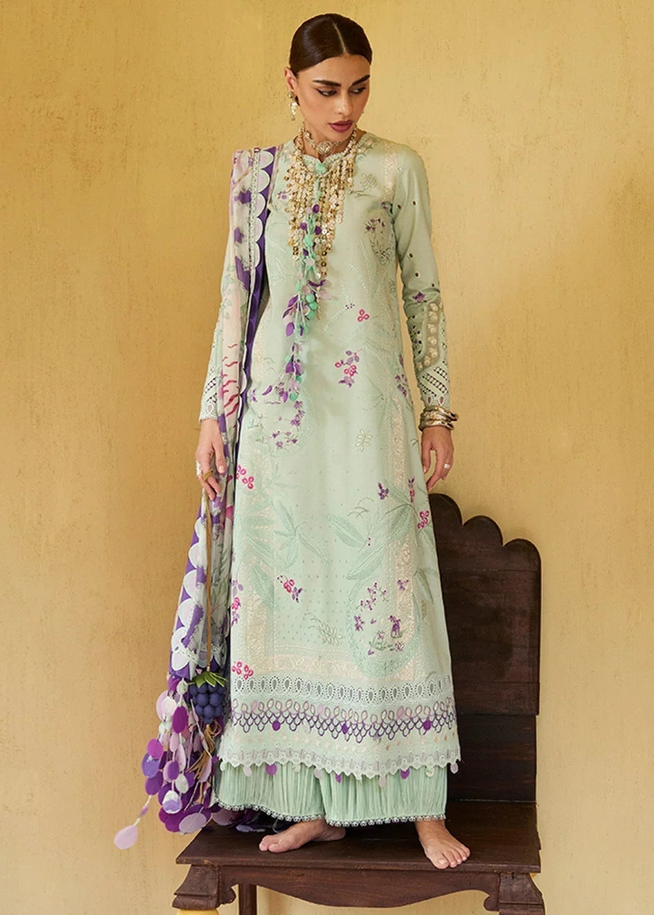 Suffuse | Luxury Lawn 25 | LARA - Aqsa Fabrics