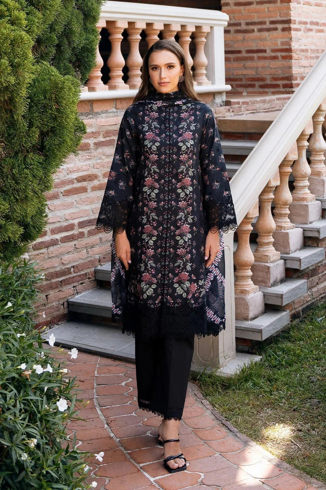 Afrozeh | Damask The Holiday Edit '25 - Lawn | Lorien A - Aqsa Fabrics