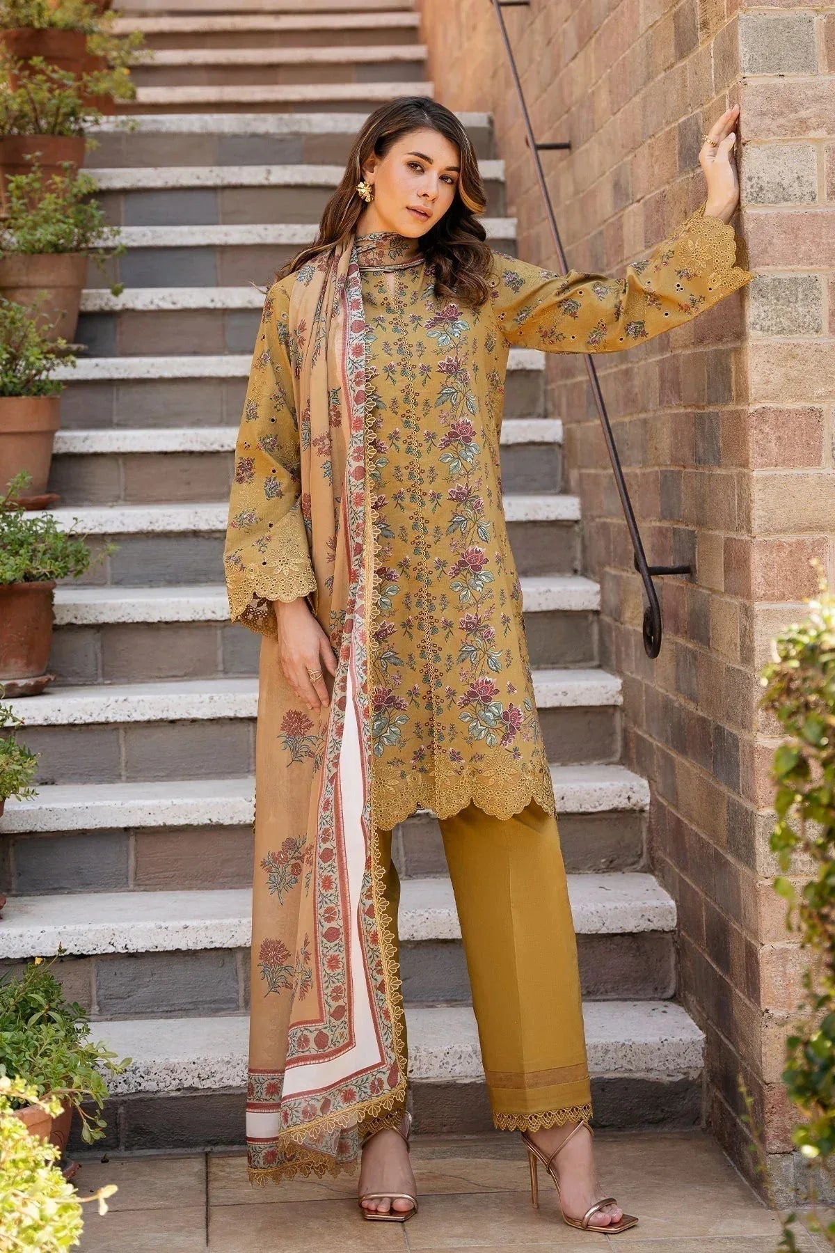 Afrozeh | Damask The Holiday Edit '25 - Lawn | Lorien B - Aqsa Fabrics