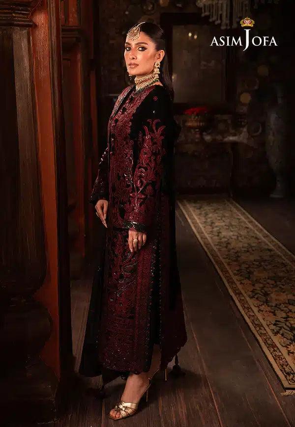 Asim Jofa | Makhmal Wedding Velvet 23 | AJMM-12 - Aqsa Fabrics