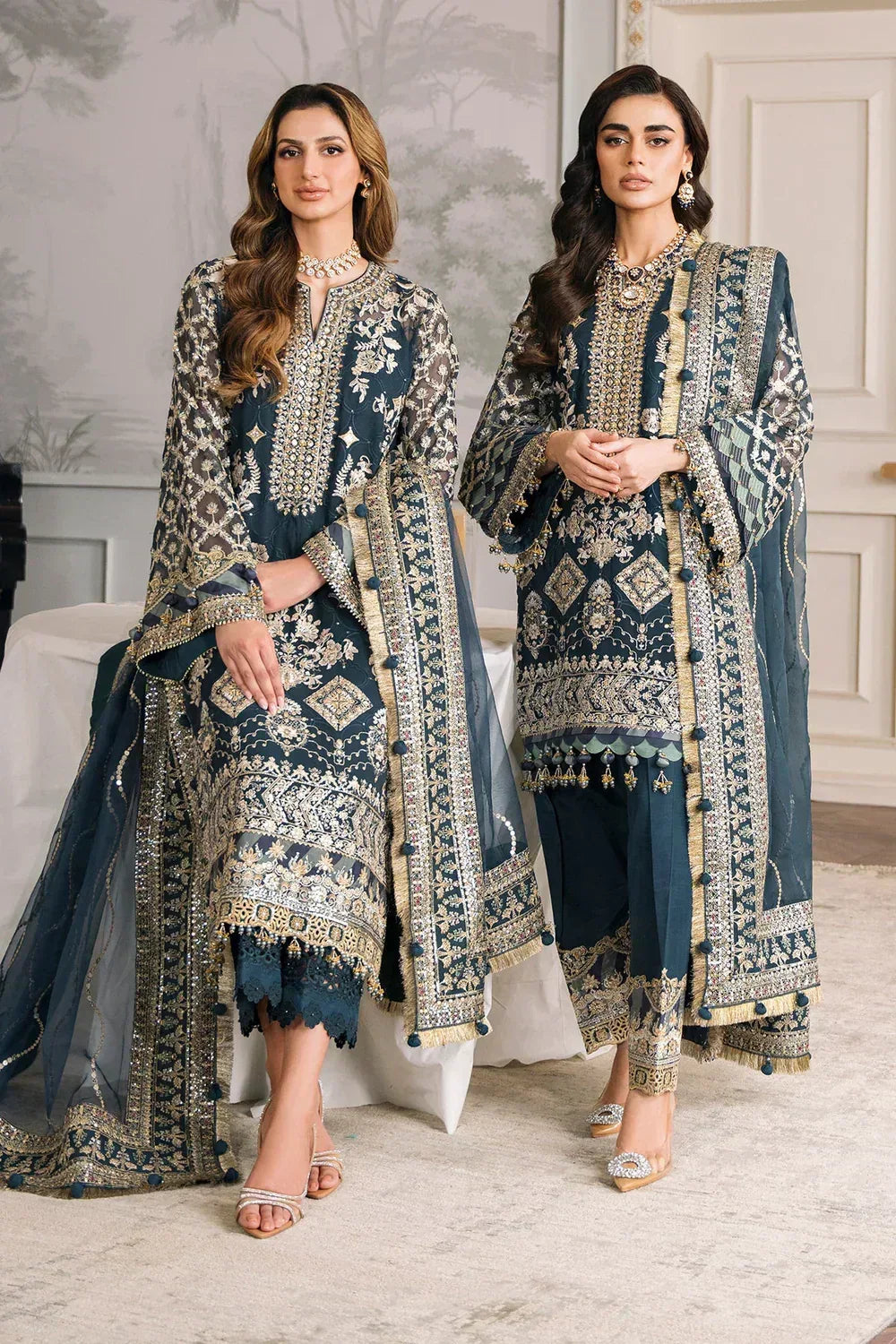 Baroque | Chantelle Embroidered Collection | CH12-01 - Aqsa Fabrics