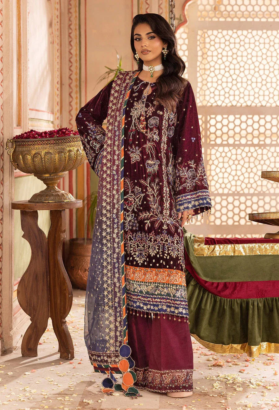 Adans Libas | Velvet 25 | 7520 V - Aqsa Fabrics