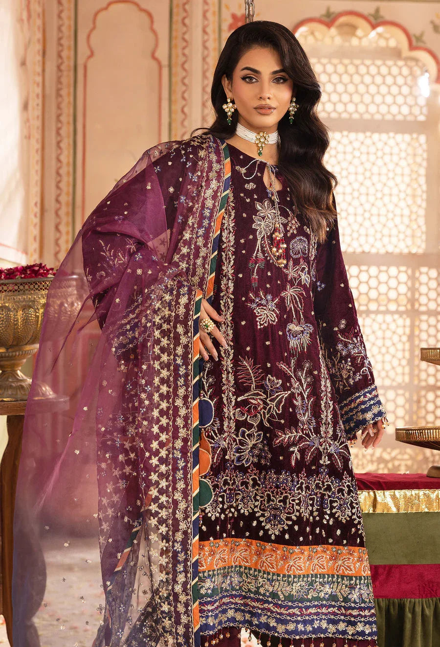 Adans Libas | Velvet 25 | 7520 V - Aqsa Fabrics
