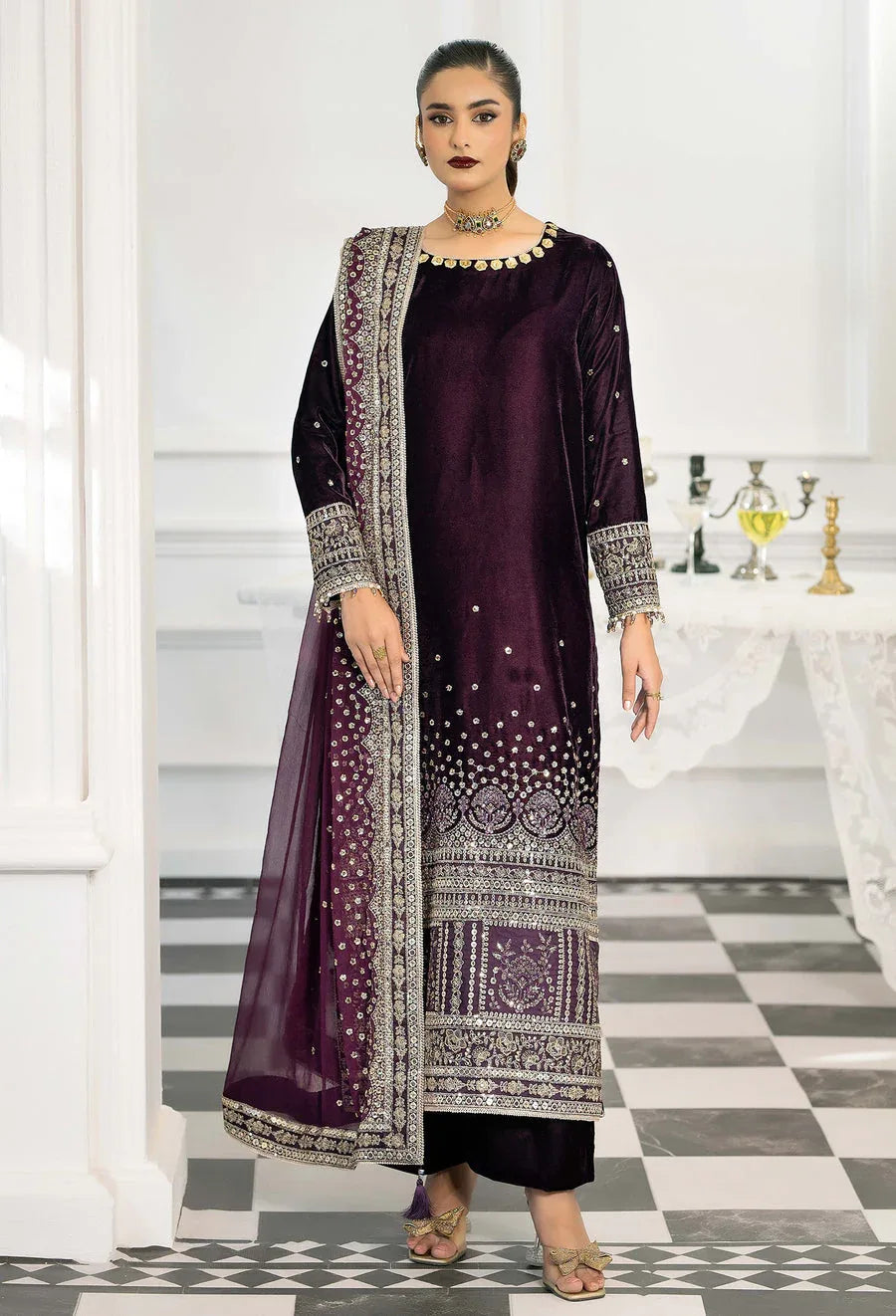 Adans Libas | Velvet 25 | VELVET 7780 - Aqsa Fabrics