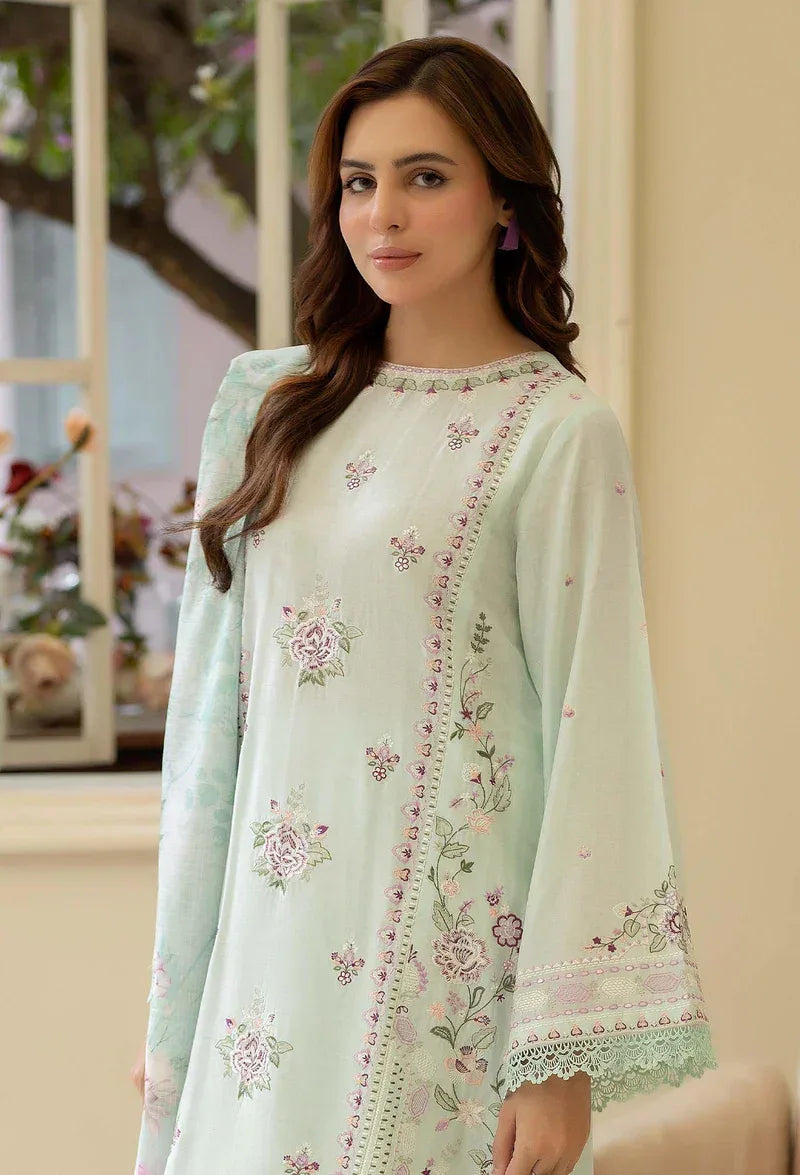 Adans Libas | Stitched Embroidered Lawn 3pc| LAWN 1215 - Aqsa Fabrics
