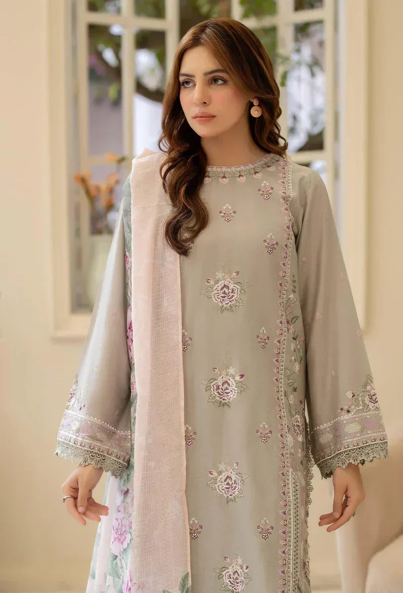 Adans Libas | Stitched Embroidered Lawn 3pc| LAWN 1216 - Aqsa Fabrics