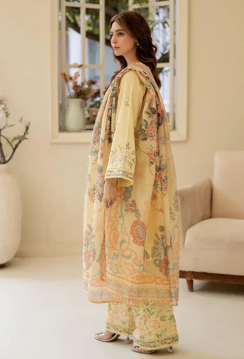 Adans Libas | Stitched Embroidered Lawn 3pc|LAWN 1212 - Aqsa Fabrics