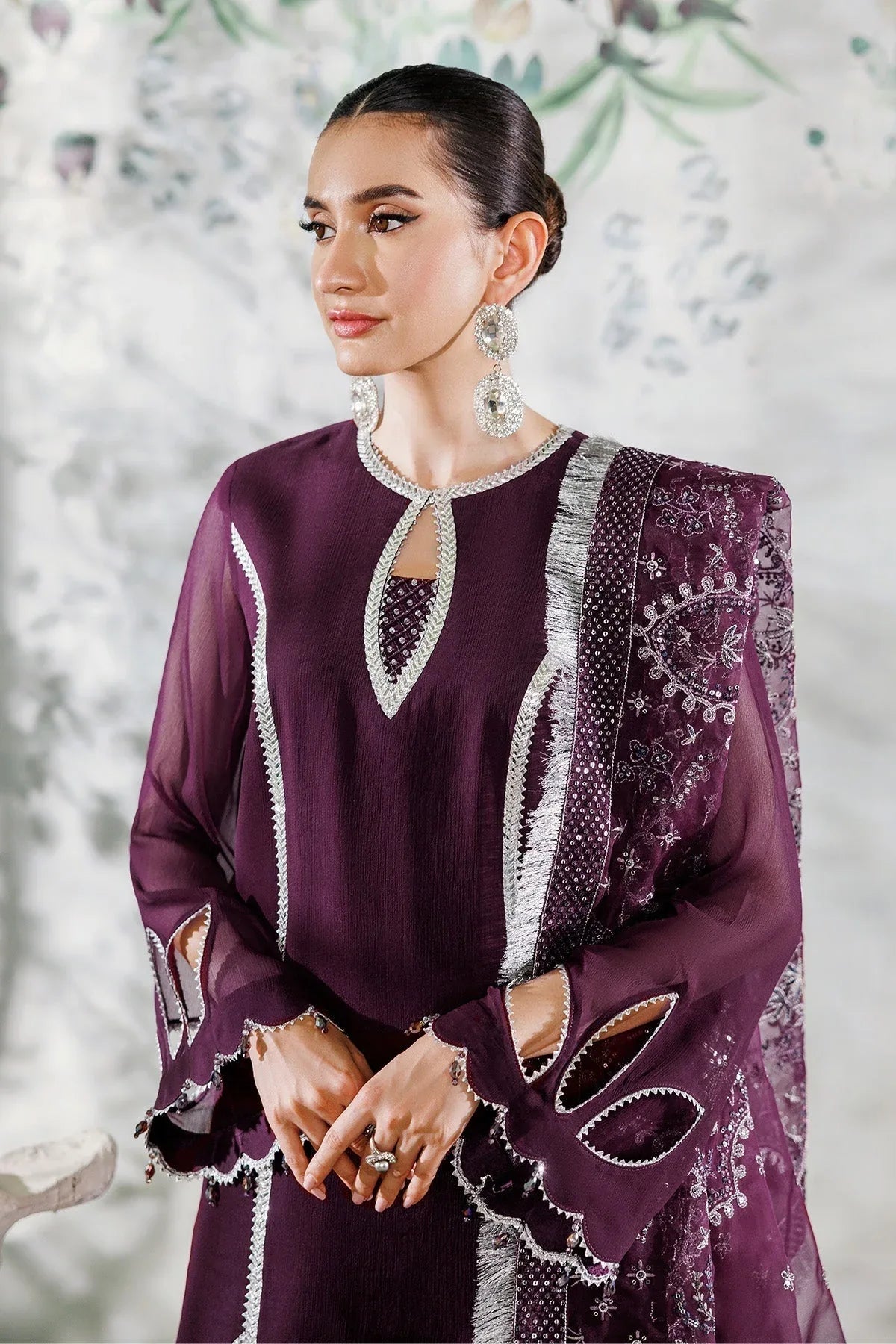 Alizeh | Ready to wear | Purple Dress 3 piece - RTW1023 - Aqsa Fabrics