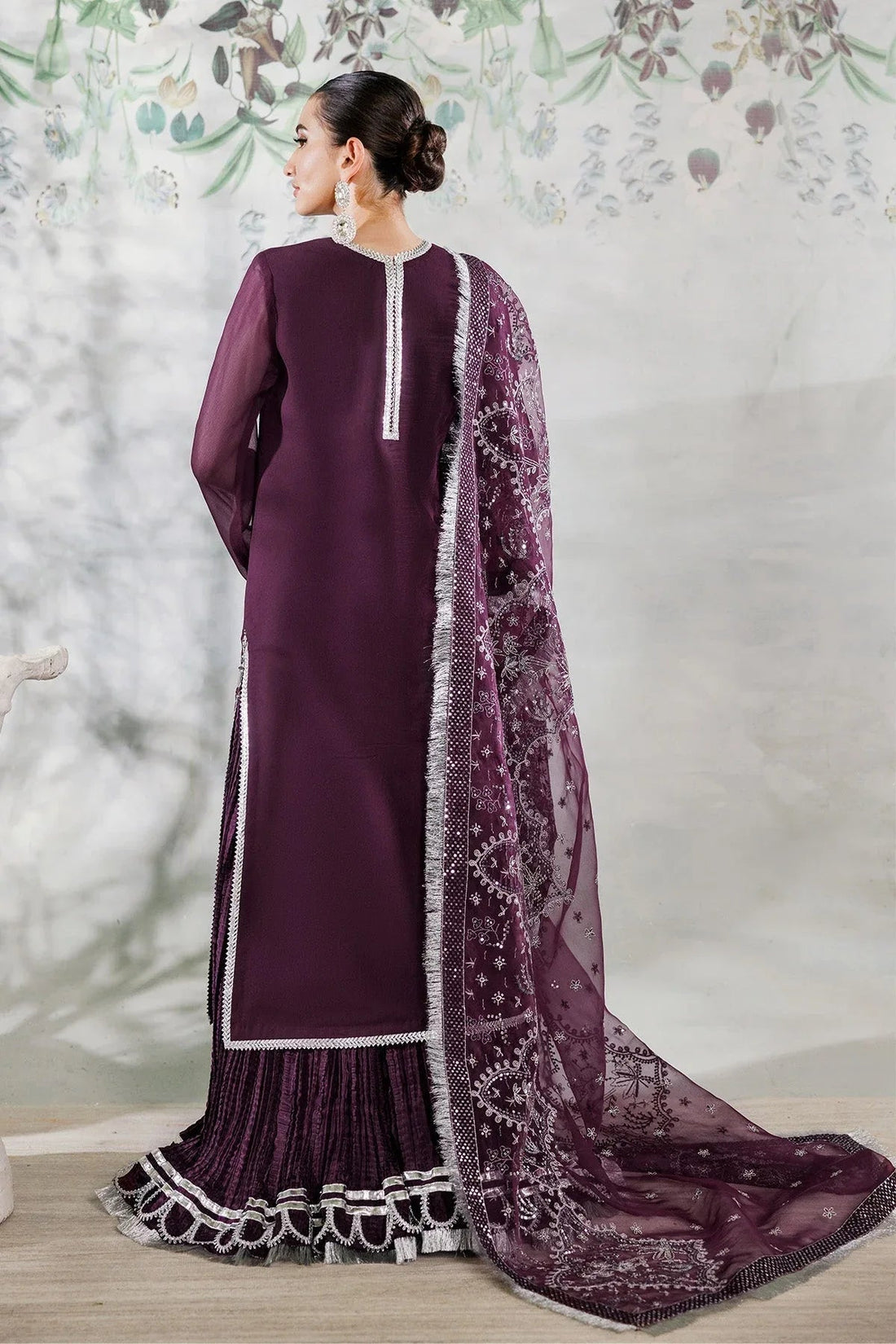 Alizeh | Ready to wear | Purple Dress 3 piece - RTW1023 - Aqsa Fabrics