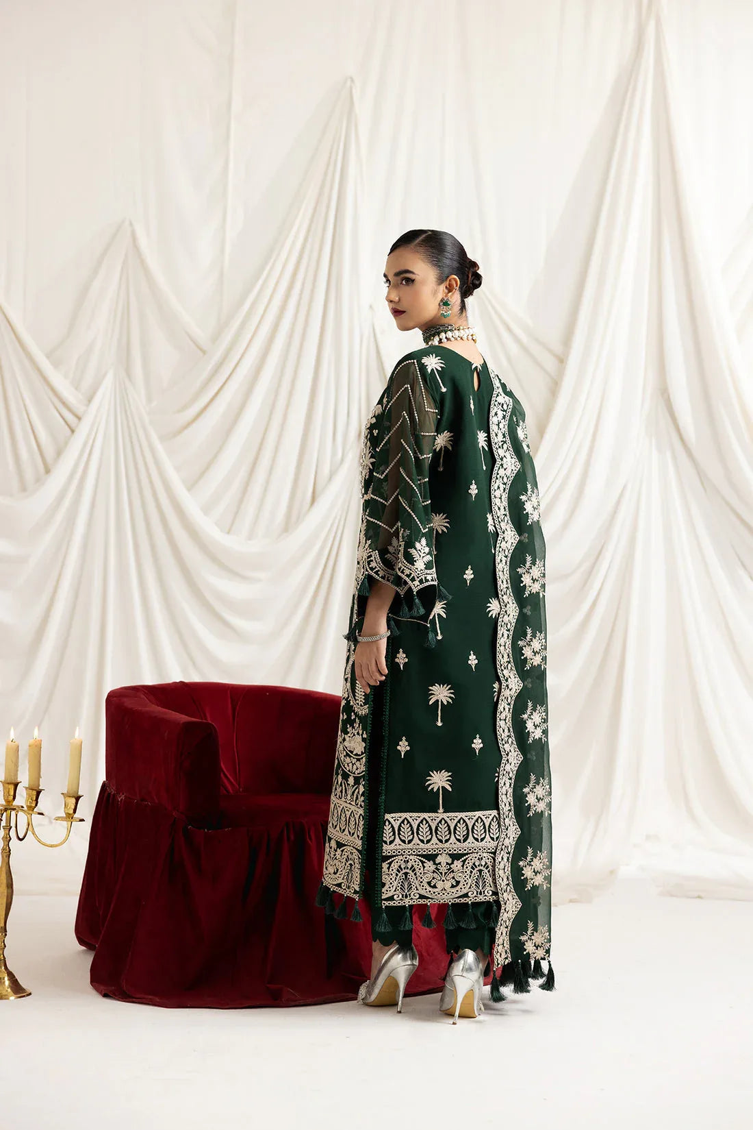 Alizeh | Formals Collection | Clara B (GREEN) - Aqsa Fabrics