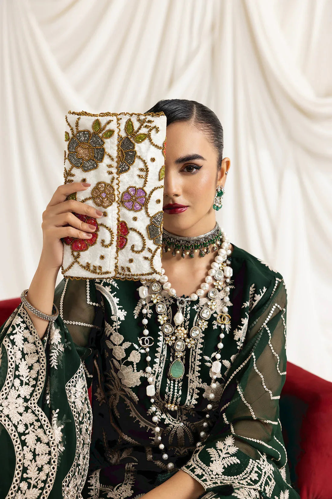 Alizeh | Formals Collection | Clara B (GREEN) - Aqsa Fabrics