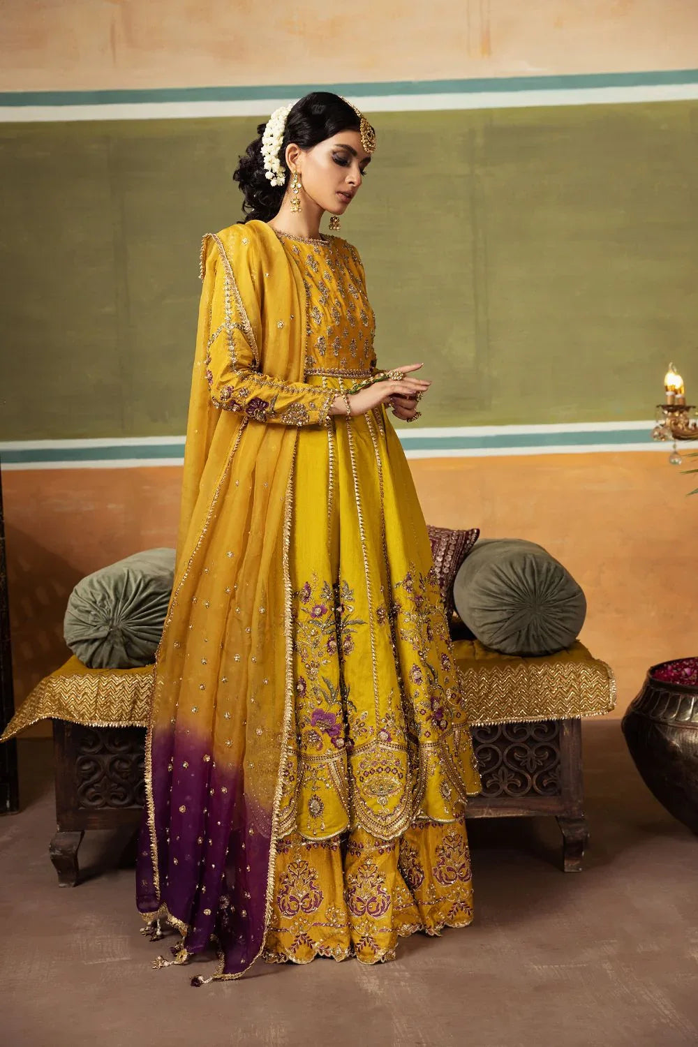 Erum Khan | Begham Jaan Bridal Formals | SEPIA - Aqsa Fabrics