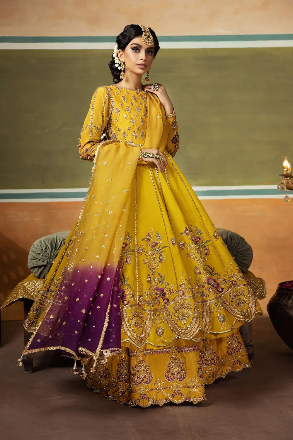 Erum Khan | Begham Jaan Bridal Formals | SEPIA - Aqsa Fabrics