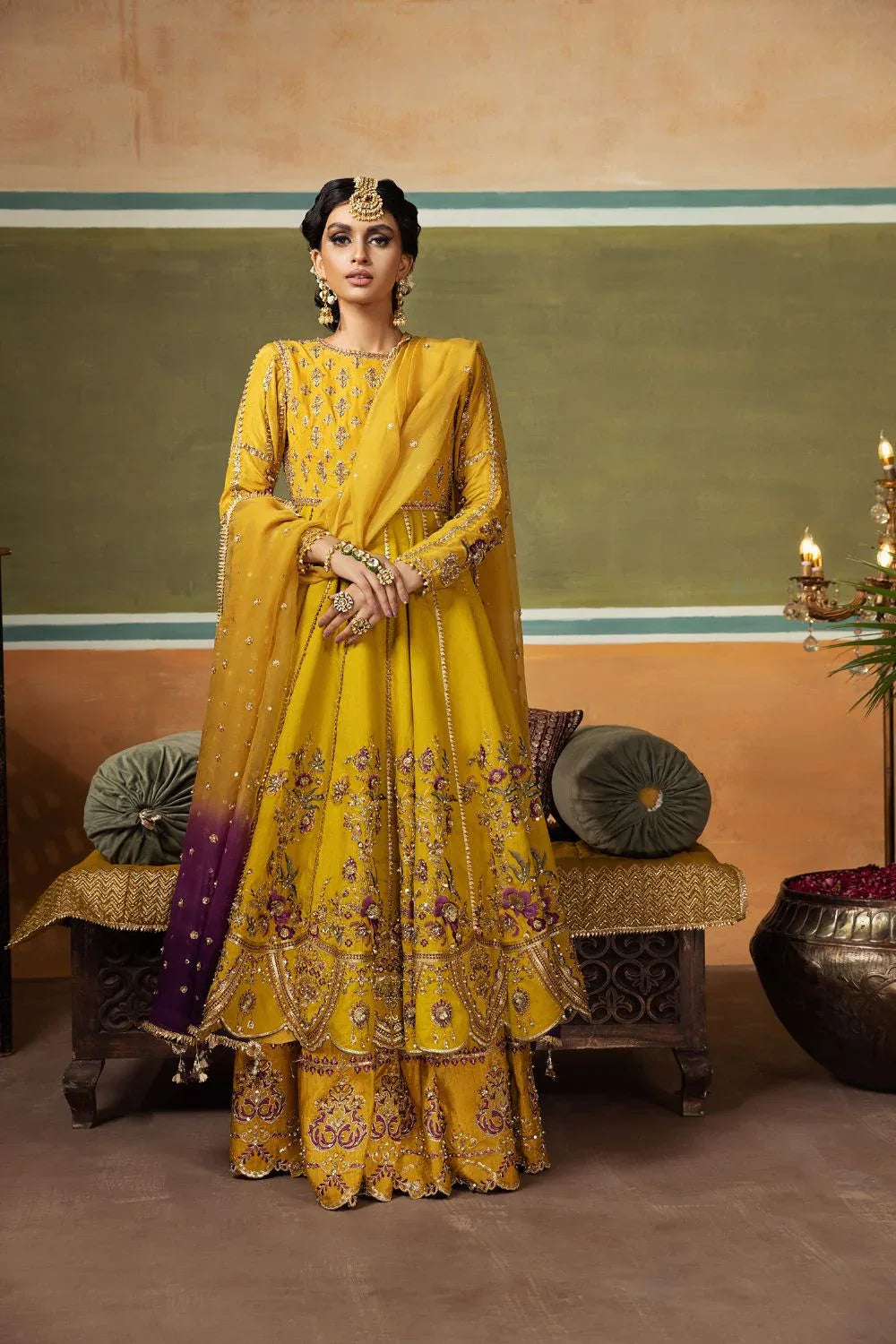 Erum Khan | Begham Jaan Bridal Formals | SEPIA - Aqsa Fabrics