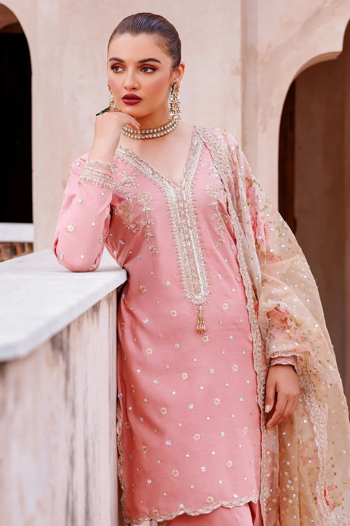 Mina Kashif | Shahbano Luxury Pret 24 | Amber - Aqsa Fabrics