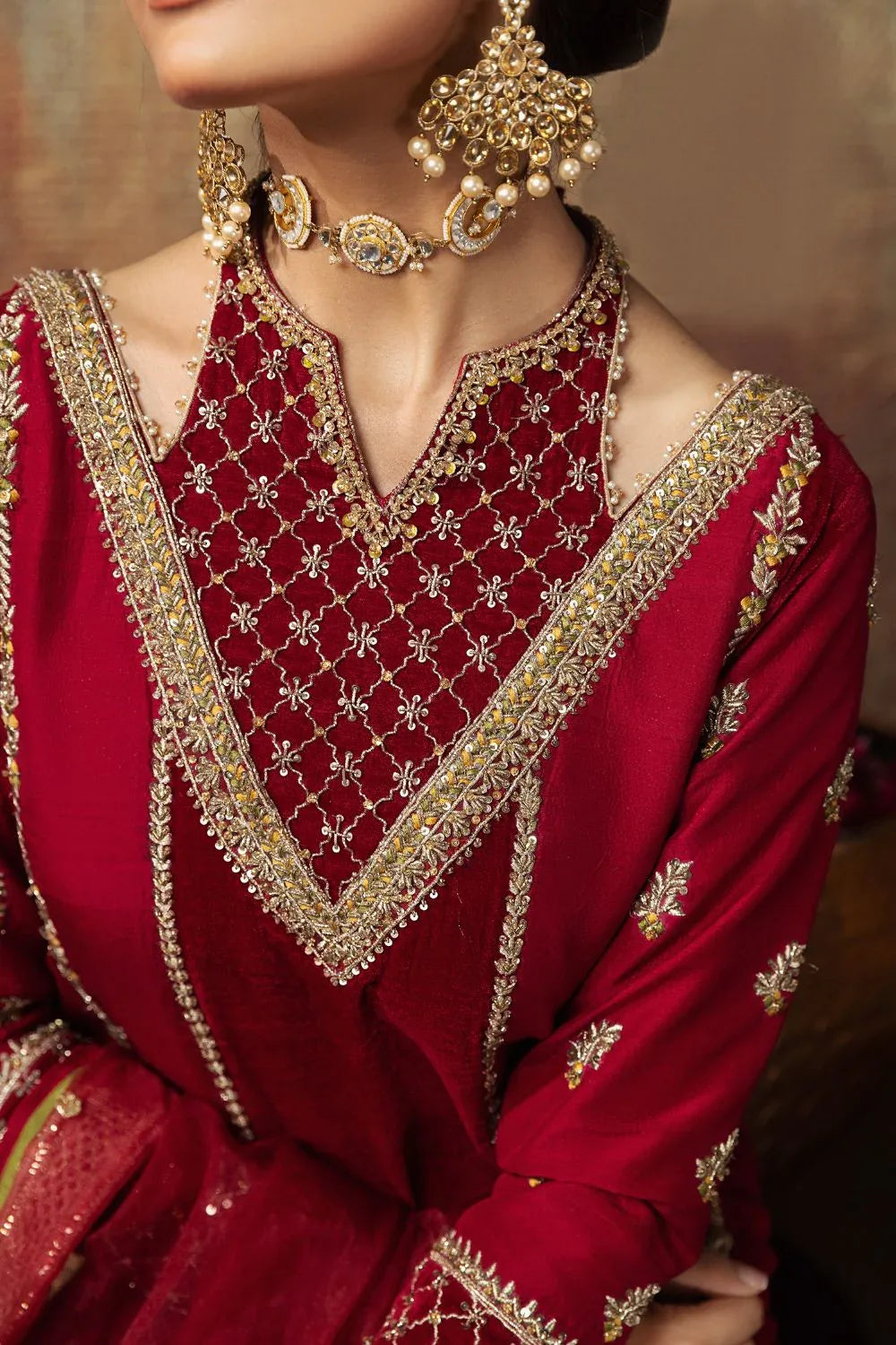 Erum Khan | Begham Jaan Bridal Formals | MALA - Aqsa Fabrics