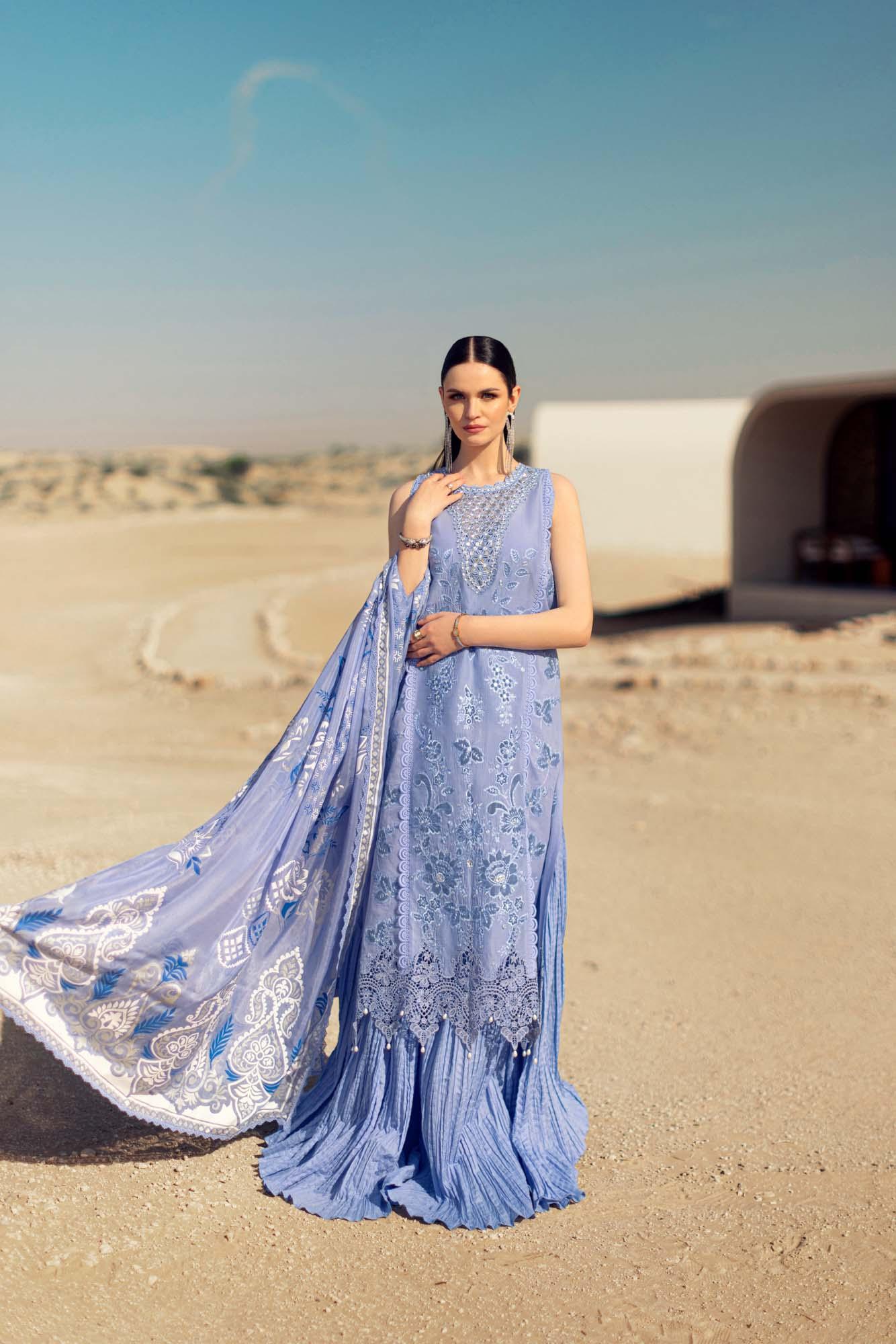 Noor By Saadia Asad | Eid Handwork Laserkari Lawn 24 | D4 - Aqsa Fabrics