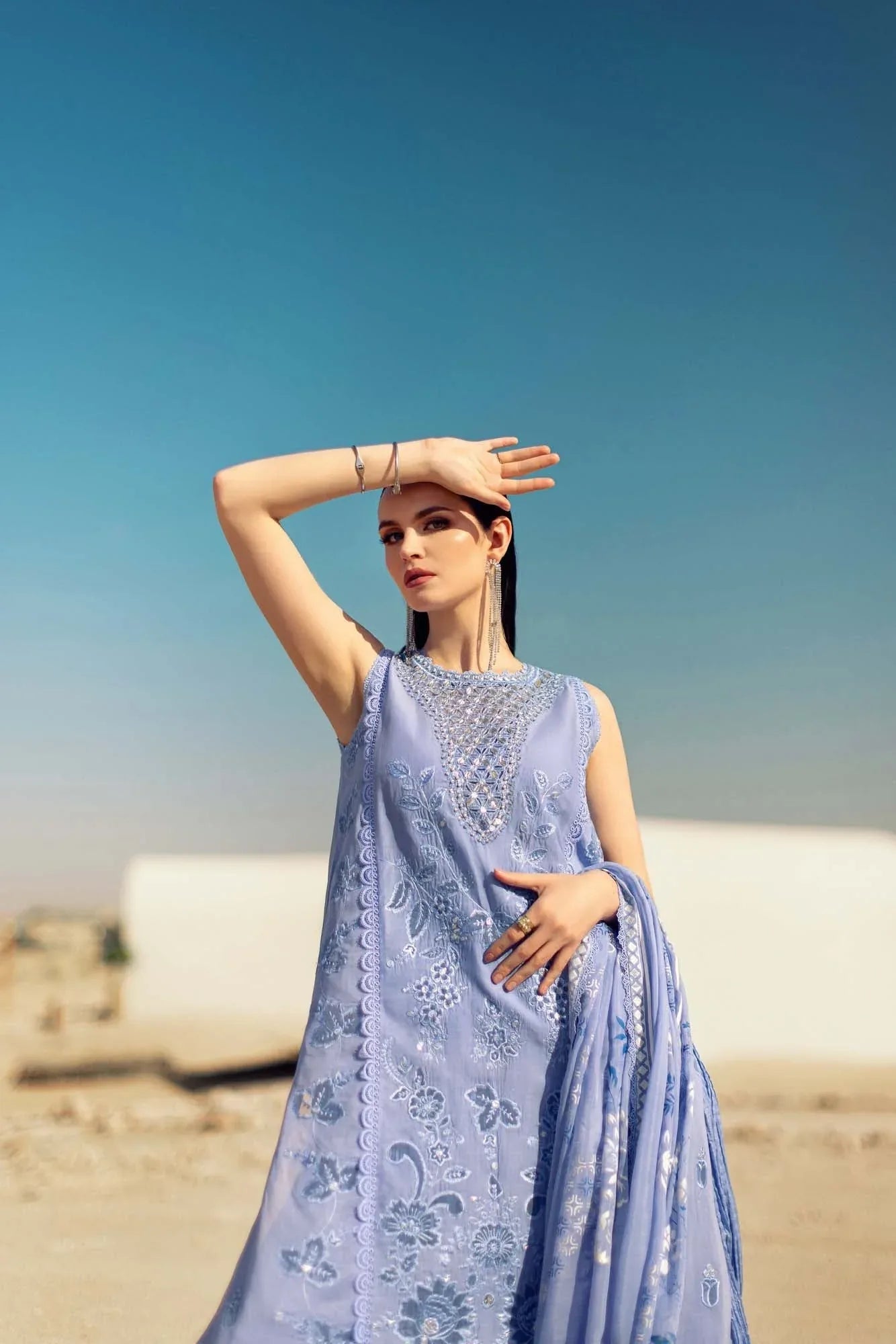 Noor By Saadia Asad | Eid Handwork Laserkari Lawn 24 | D4 - Aqsa Fabrics