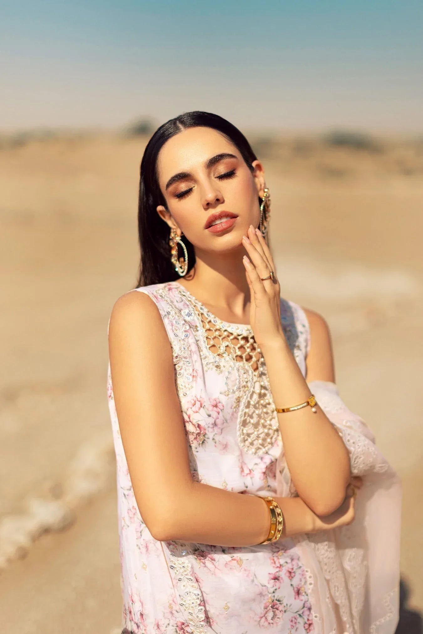 Noor By Saadia Asad | Eid Handwork Laserkari Lawn 24 | D5 - Aqsa Fabrics
