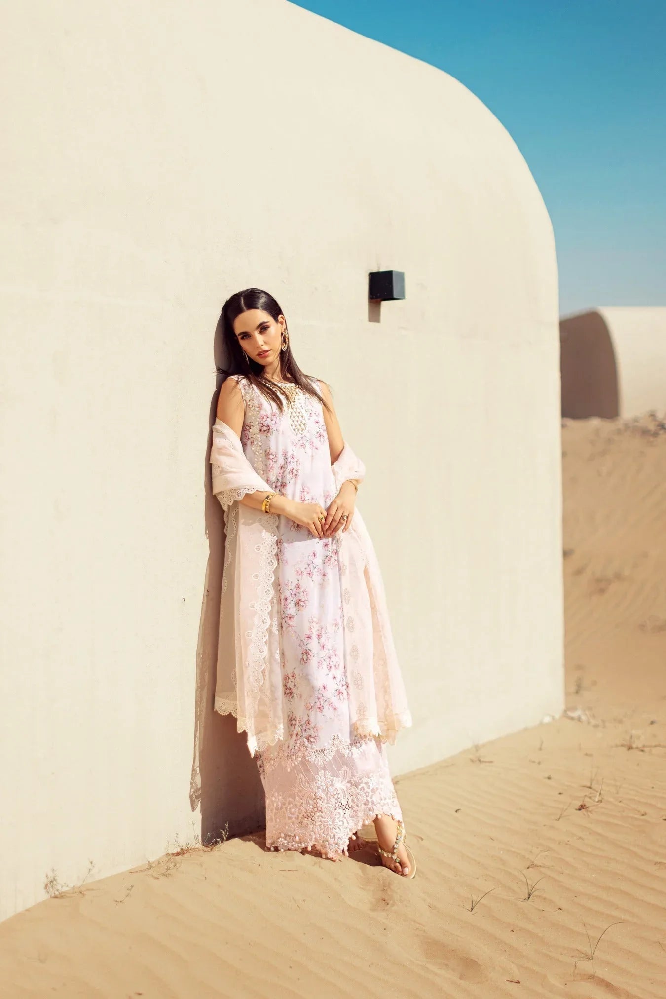 Noor By Saadia Asad | Eid Handwork Laserkari Lawn 24 | D5 - Aqsa Fabrics
