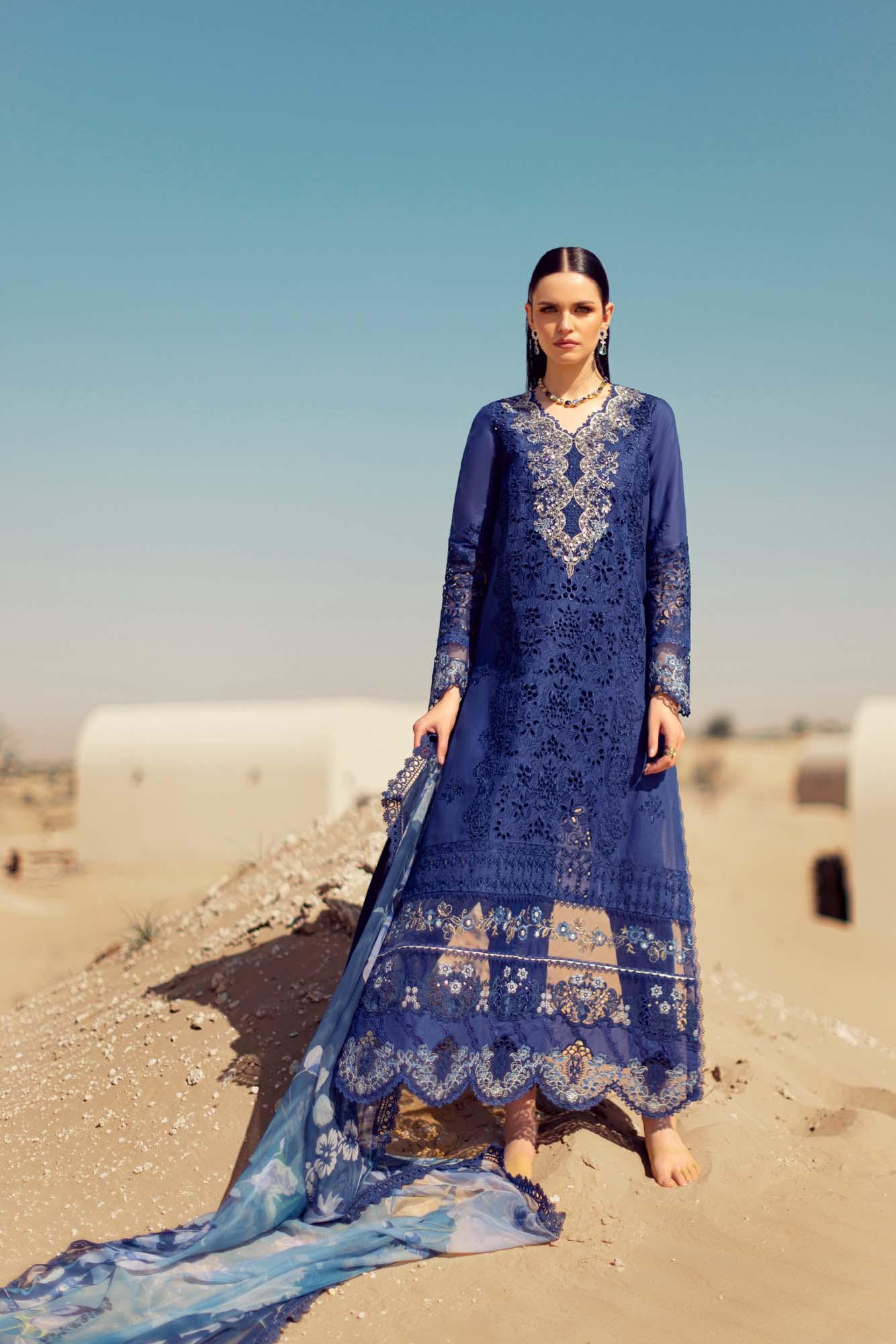 Noor By Saadia Asad | Eid Handwork Laserkari Lawn 24 | D12 - Aqsa Fabrics