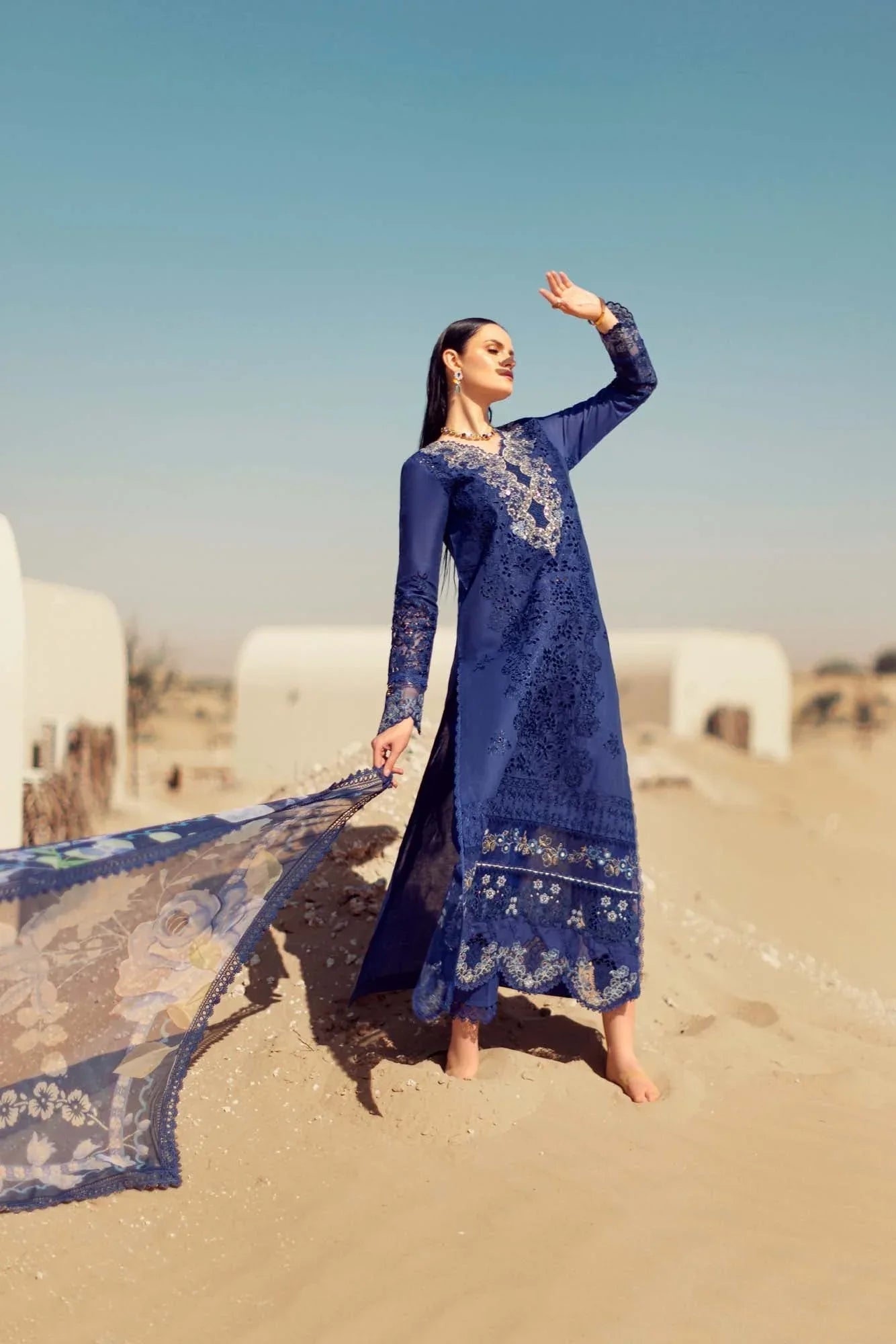 Noor By Saadia Asad | Eid Handwork Laserkari Lawn 24 | D12 - Aqsa Fabrics