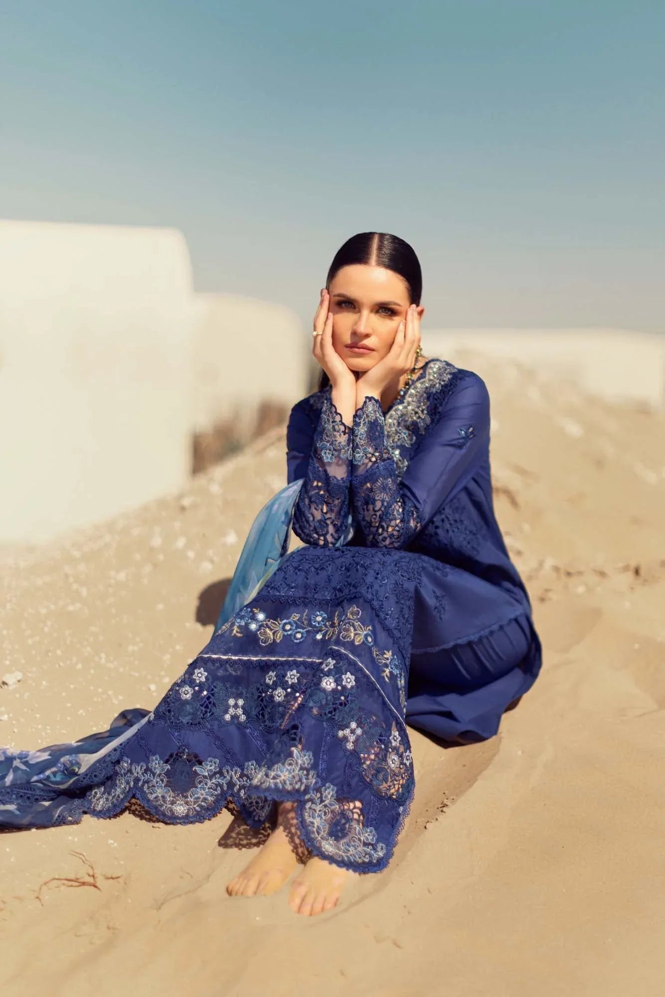 Noor By Saadia Asad | Eid Handwork Laserkari Lawn 24 | D12 - Aqsa Fabrics