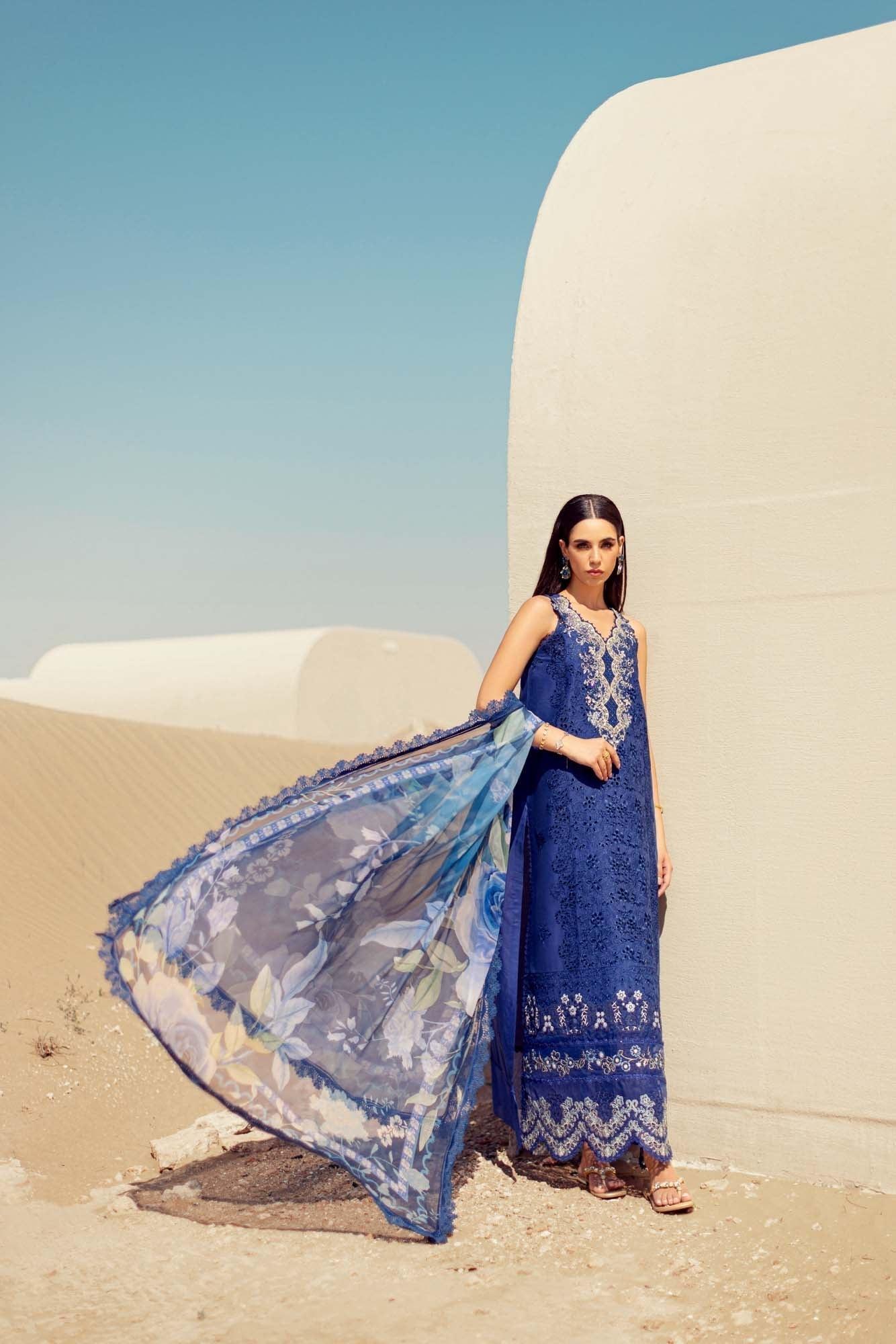 Noor By Saadia Asad | Eid Handwork Laserkari Lawn 24 | D12 - Aqsa Fabrics