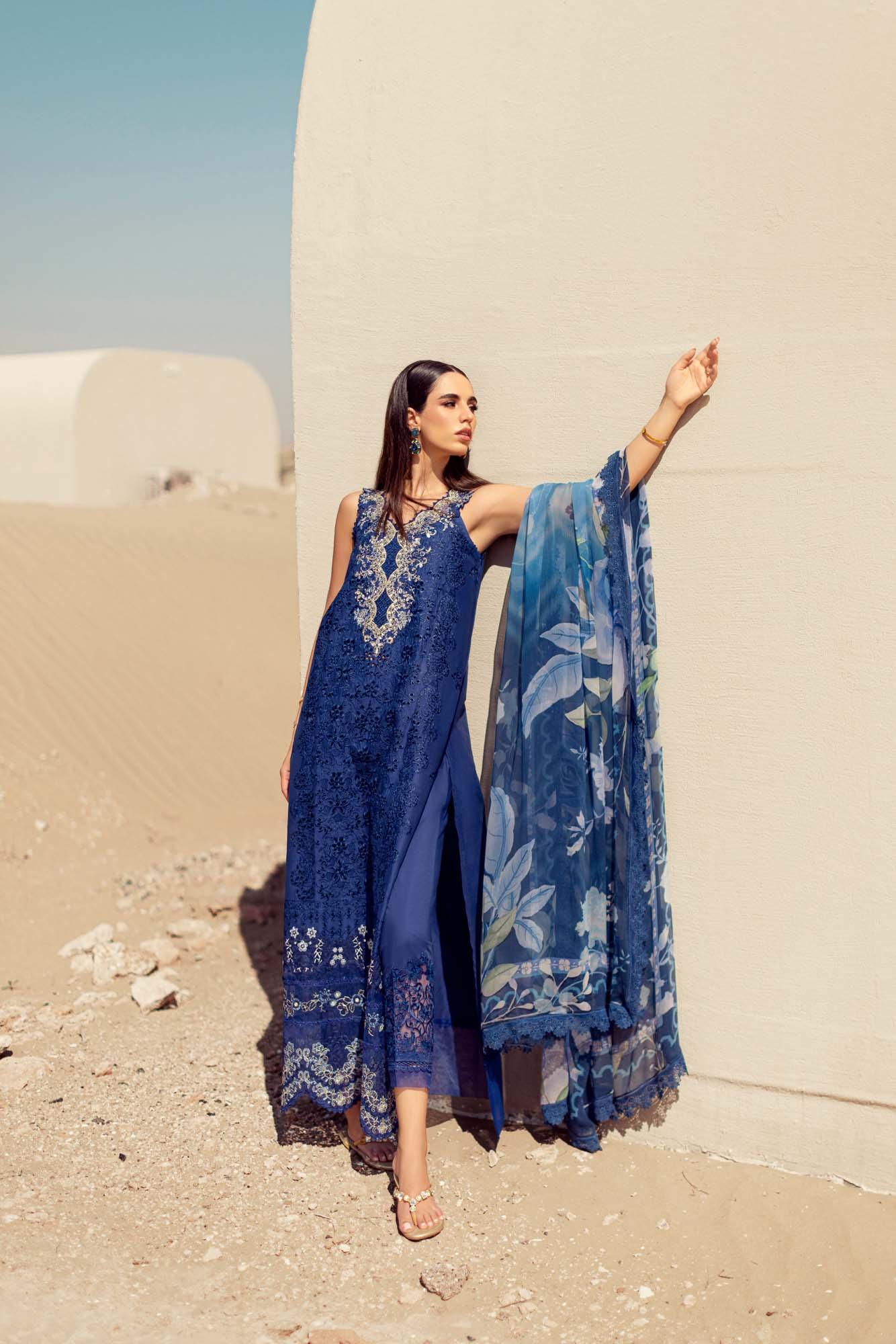 Noor By Saadia Asad | Eid Handwork Laserkari Lawn 24 | D12 - Aqsa Fabrics
