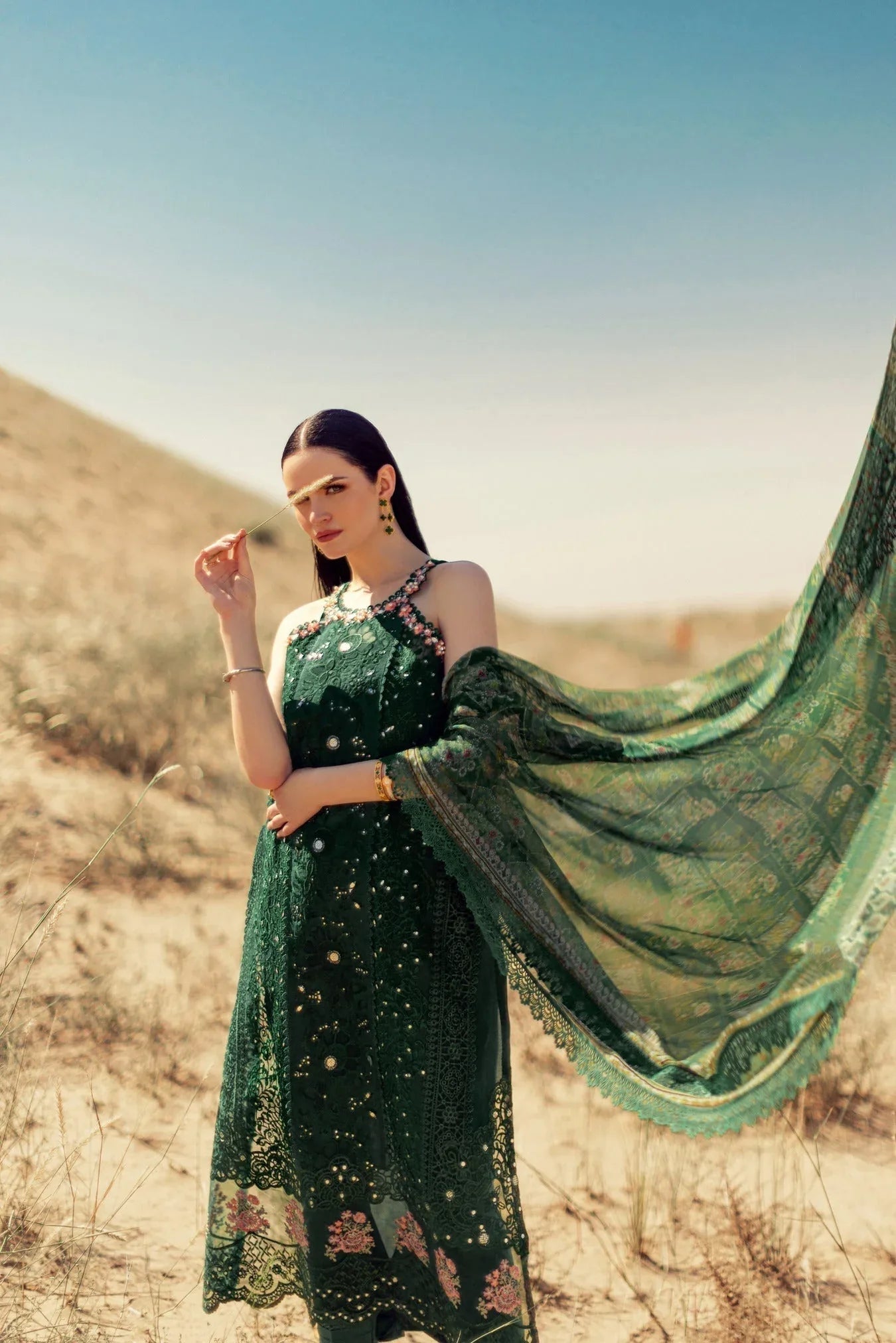 Noor By Saadia Asad | Eid Handwork Laserkari Lawn 24 | D8 - Aqsa Fabrics