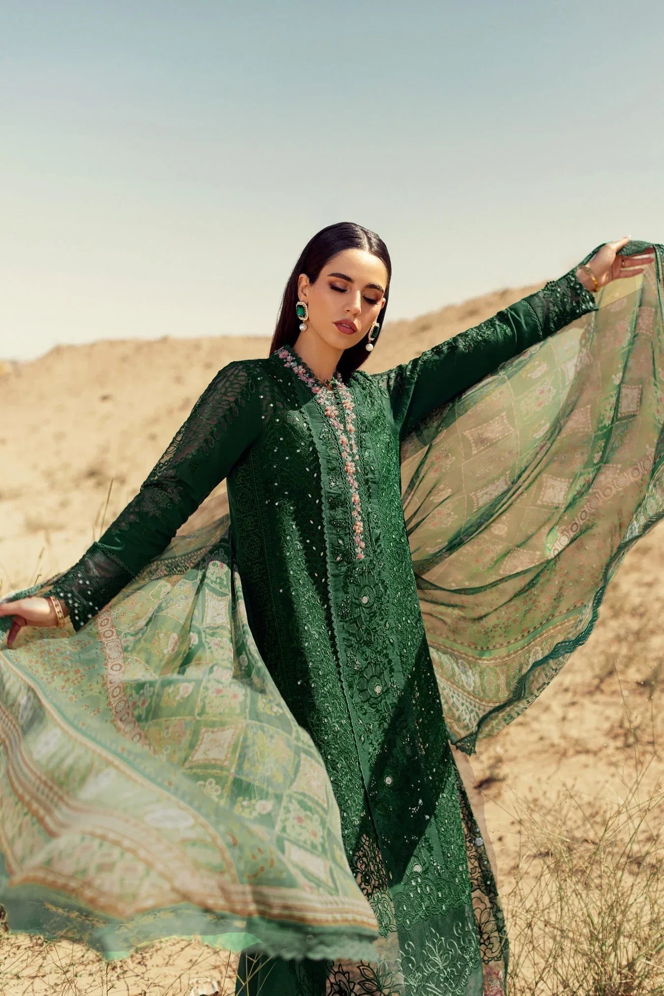 Noor By Saadia Asad | Eid Handwork Laserkari Lawn 24 | D8 - Aqsa Fabrics