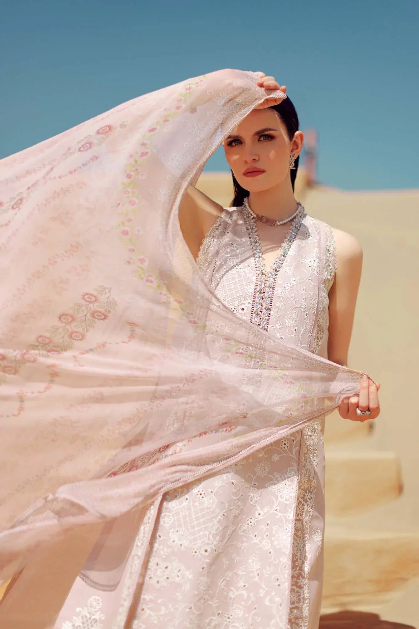 Noor By Saadia Asad | Eid Handwork Laserkari Lawn 24 | D7 - Aqsa Fabrics