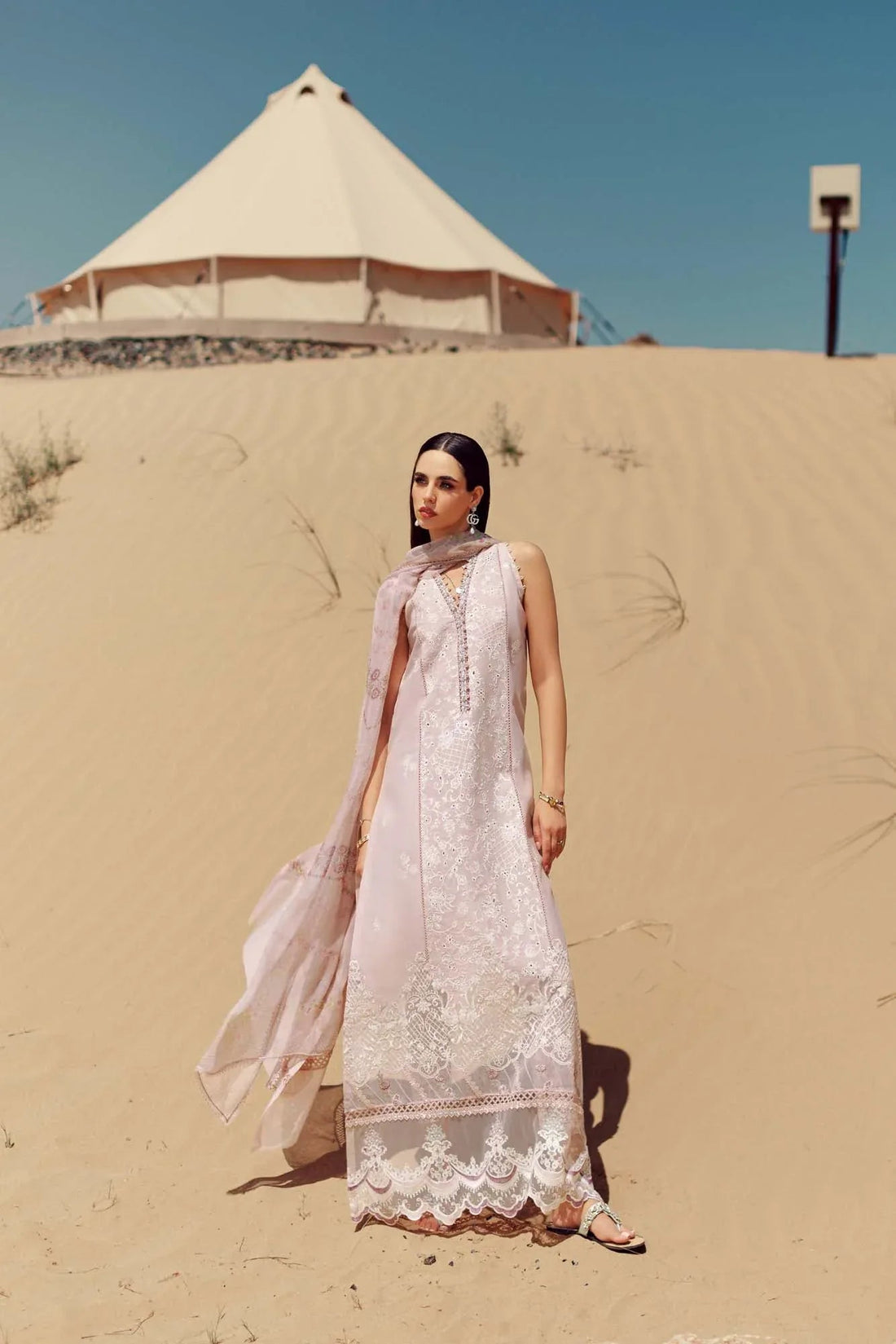 Noor By Saadia Asad | Eid Handwork Laserkari Lawn 24 | D7 - Aqsa Fabrics