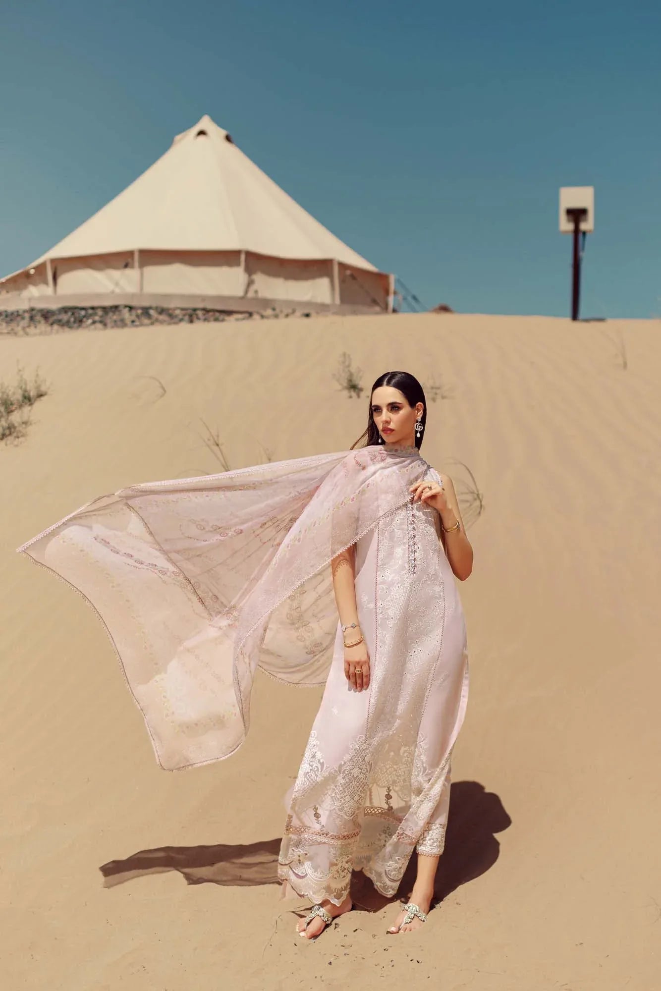 Noor By Saadia Asad | Eid Handwork Laserkari Lawn 24 | D7 - Aqsa Fabrics