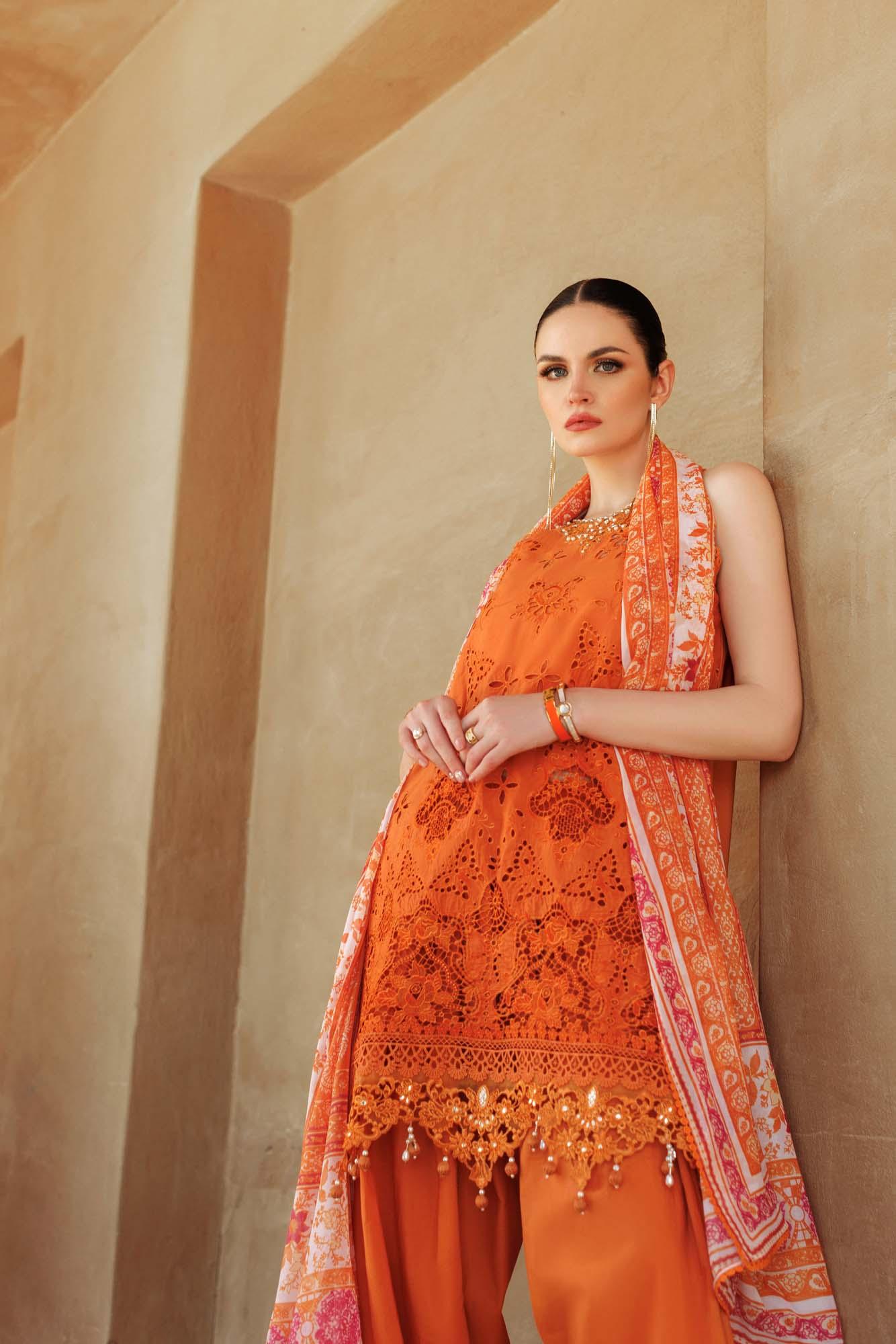 Noor By Saadia Asad | Eid Handwork Laserkari Lawn 24 | D11 - Aqsa Fabrics