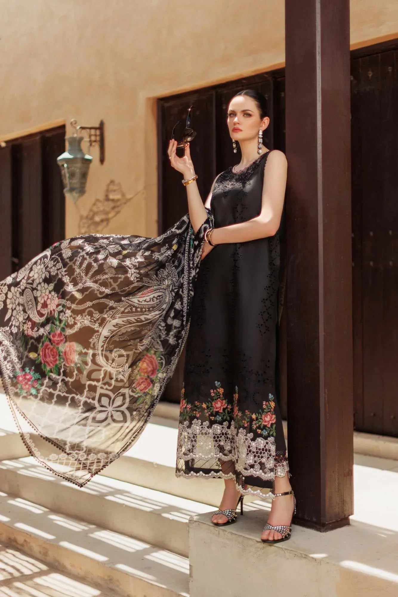 Noor By Saadia Asad | Eid Handwork Laserkari Lawn 24 | D6 - Aqsa Fabrics