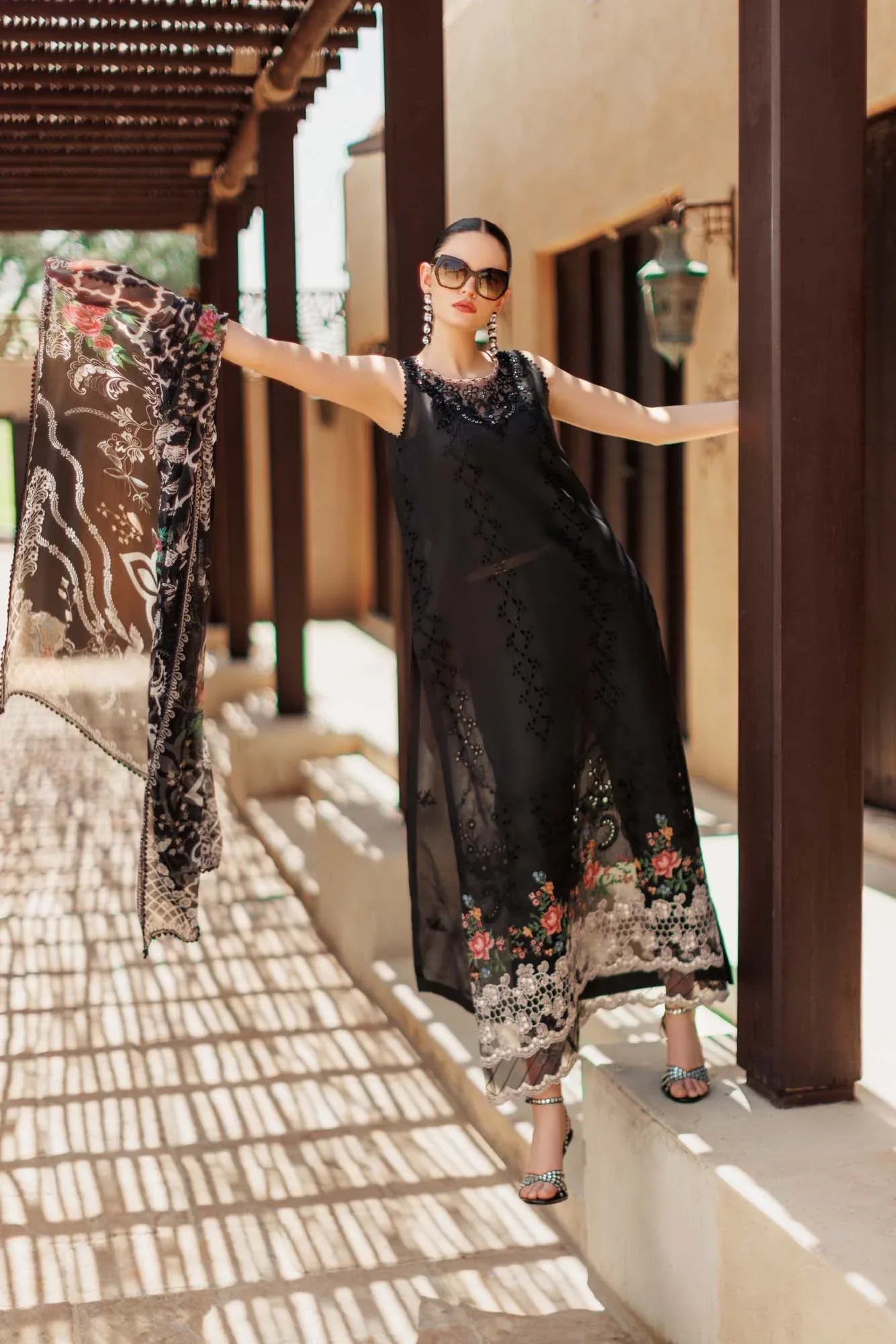 Noor By Saadia Asad | Eid Handwork Laserkari Lawn 24 | D6 - Aqsa Fabrics