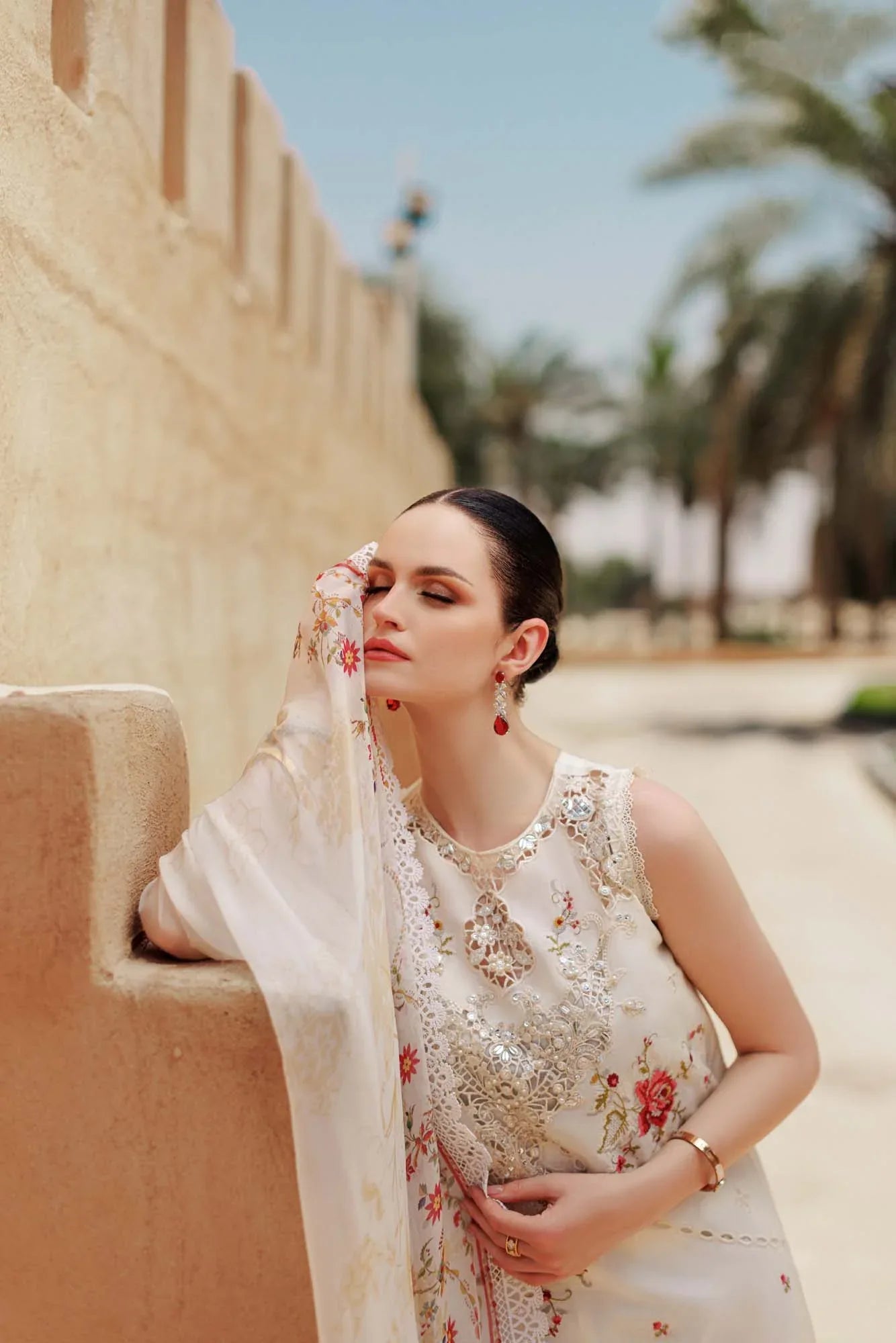 Noor By Saadia Asad | Eid Handwork Laserkari Lawn 24 | D9 - Aqsa Fabrics
