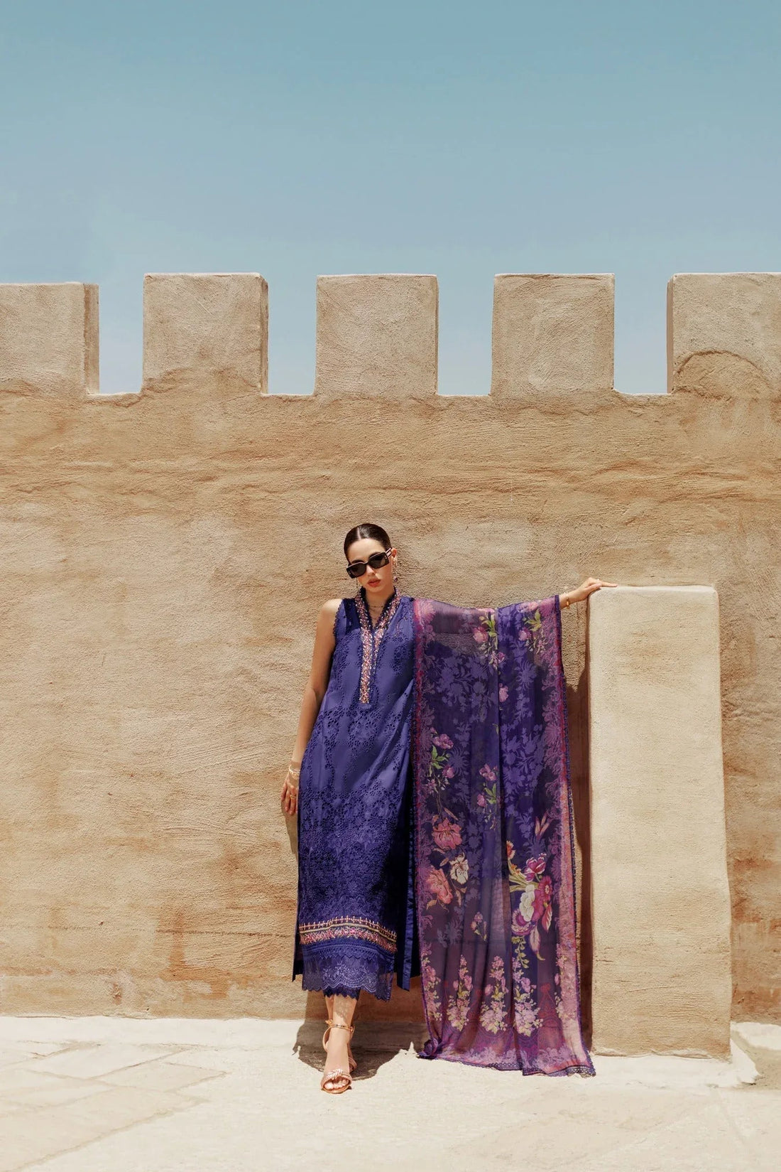Noor By Saadia Asad | Eid Handwork Laserkari Lawn 24 | D3 - Aqsa Fabrics