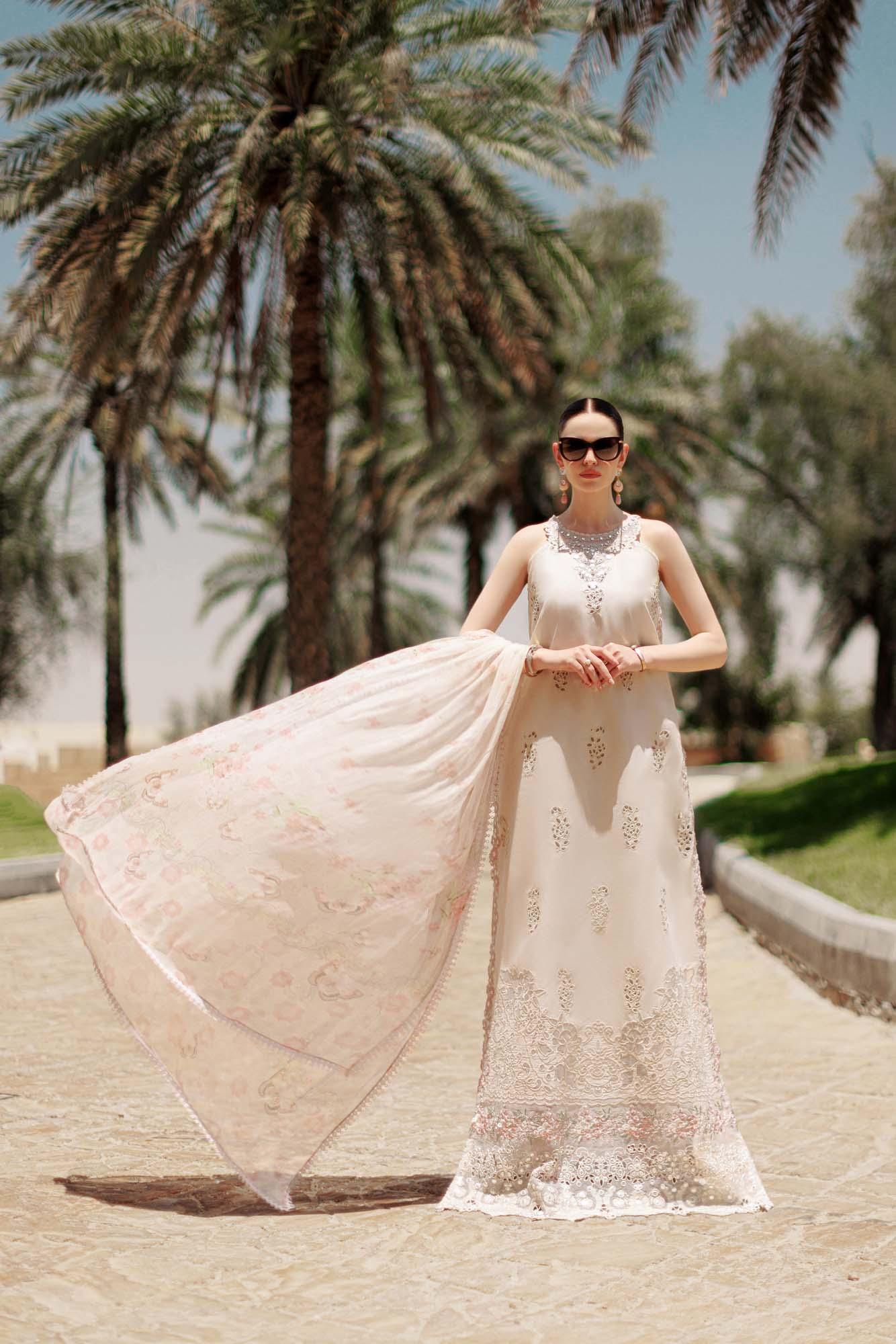 Noor By Saadia Asad | Eid Handwork Laserkari Lawn 24 | D2 - Aqsa Fabrics
